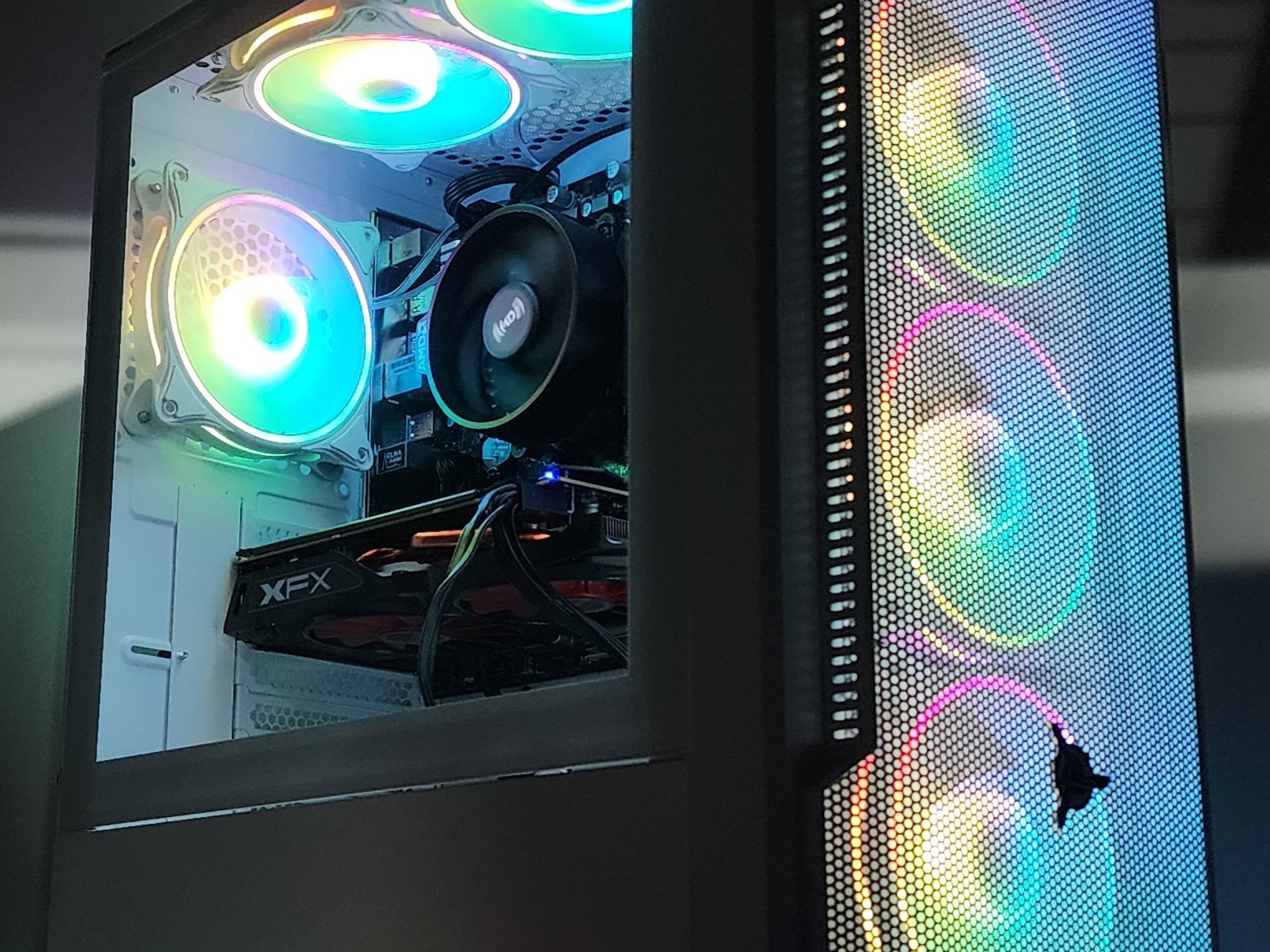 Gaming PC Ryzen 5 2600 16GB RAM 256GB SSD+1TB HDD RX 570 8GB Win11 Computer