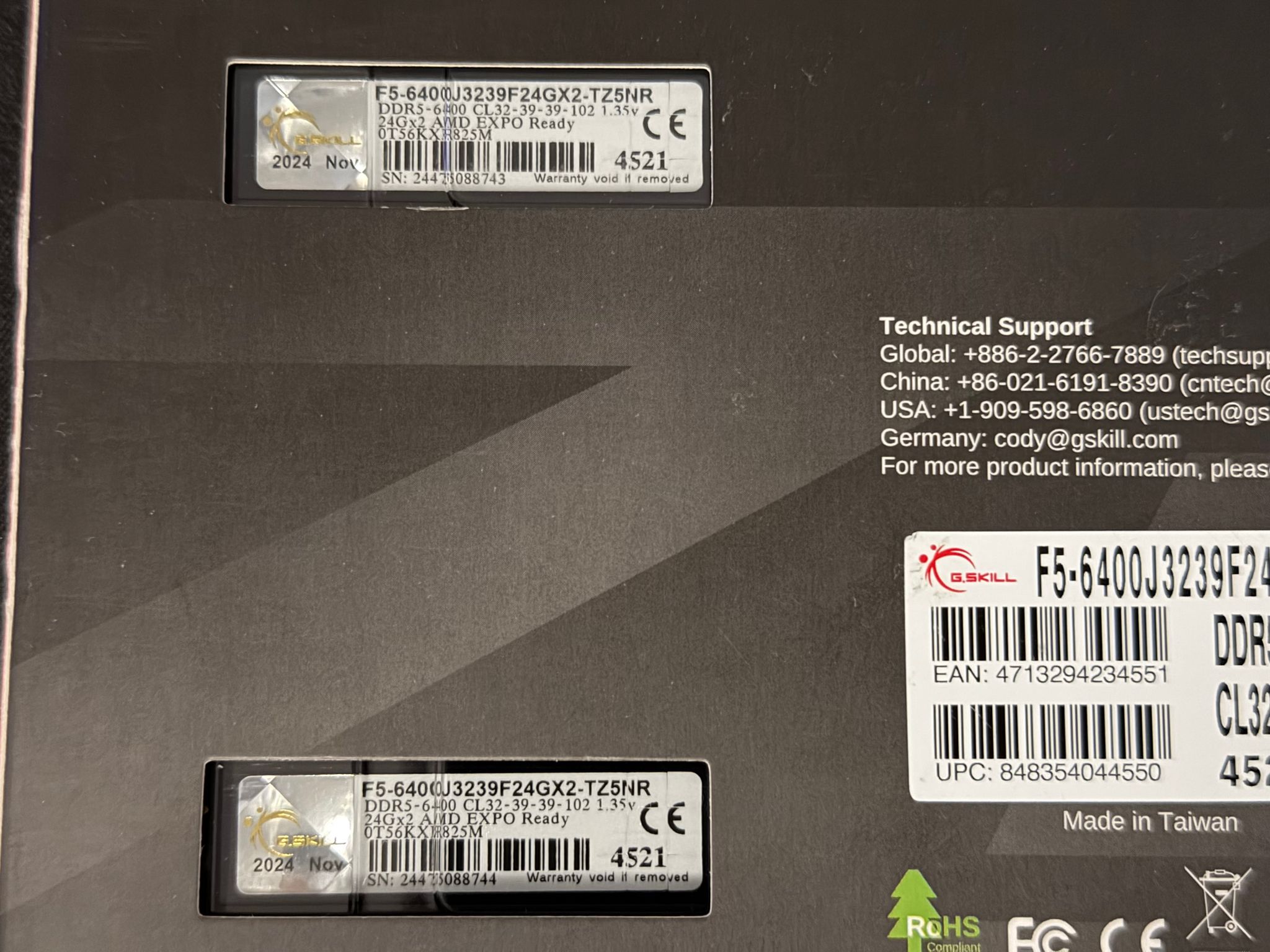 G.Skill Trident Z5 Neo RBG 48GB (2x24GB) DDR5-6400