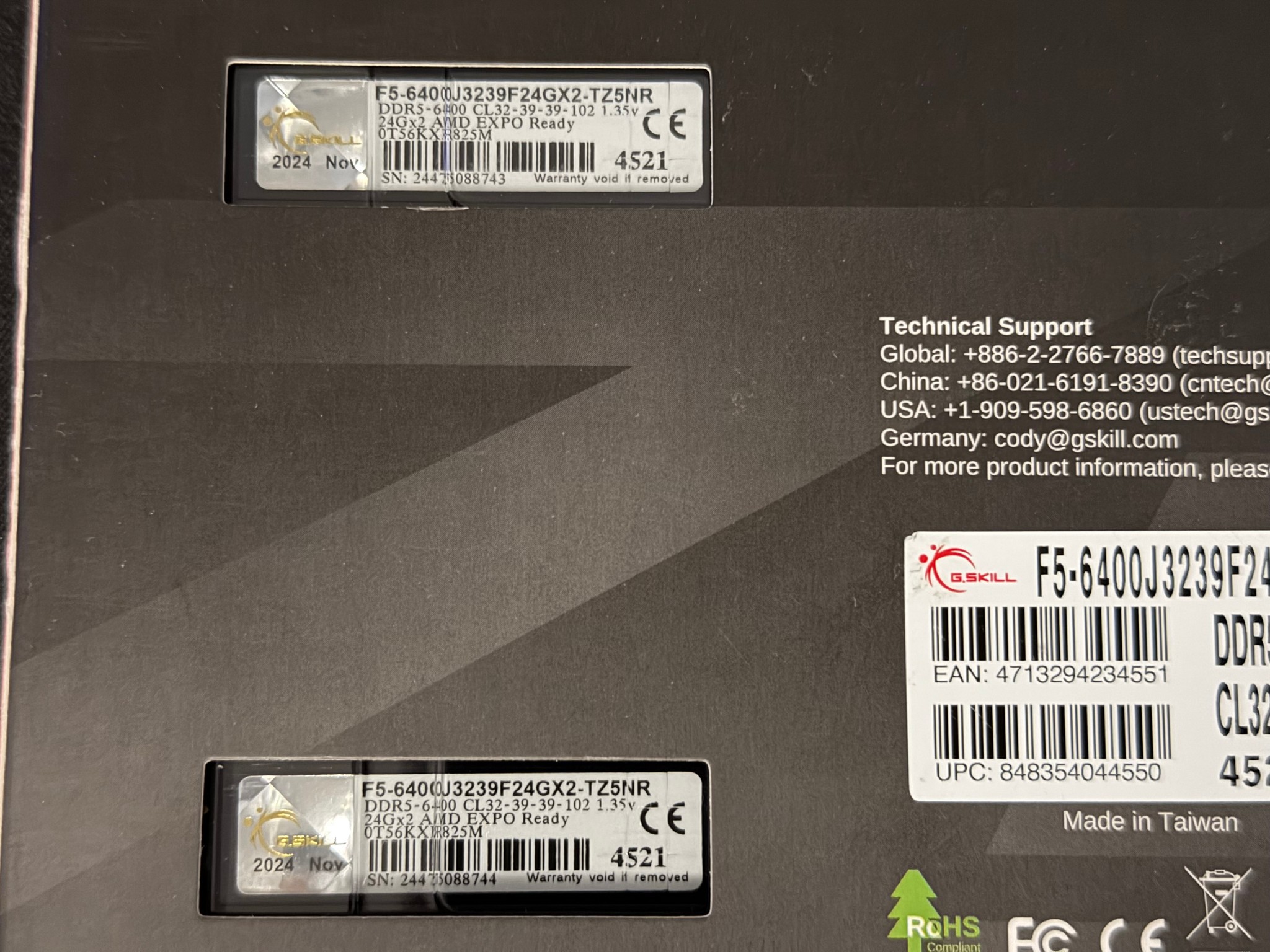 G.Skill Trident Z5 Neo RBG 48GB (2x24GB) DDR5-6400