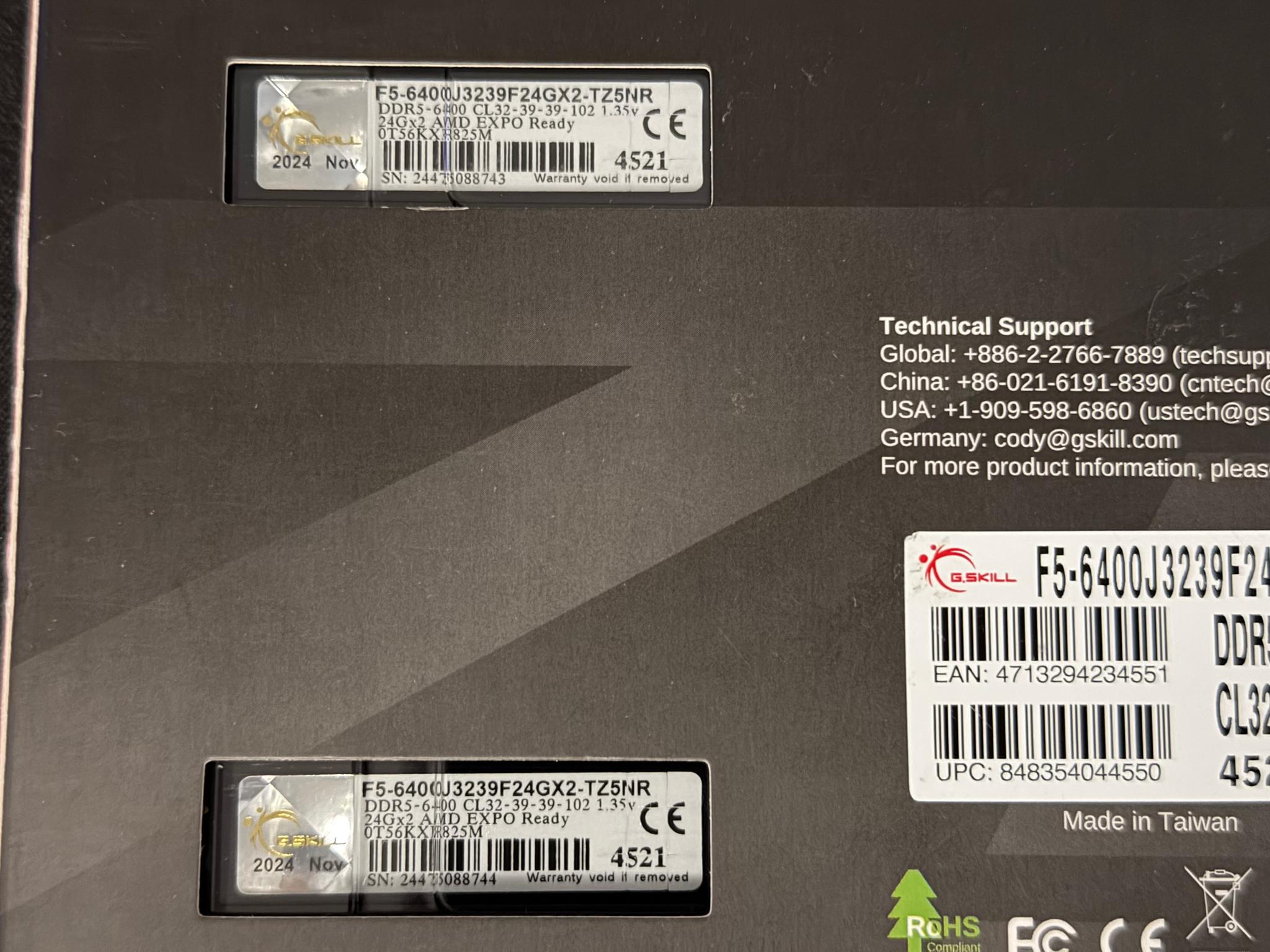 G.Skill Trident Z5 Neo RBG 48GB (2x24GB) DDR5-6400