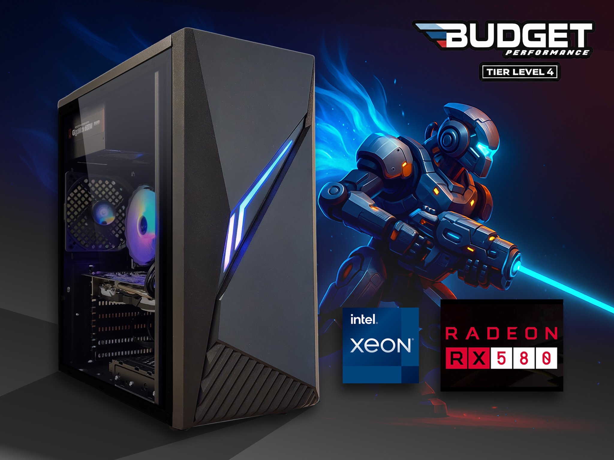 💰 Gaming PC | Radeon RX 580 | Intel Xeon CPU | 16GB RAM | 512GB NVME M.2 SSD | WIFI | WIN 10 PRO