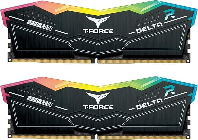 TEAMGROUP T-FORCE DELTA RGB DDR5 Ram 32GB (2x16GB) 6000MHz CL30-36-36-76 (Intel XMP 3.0, AMD EXPO)