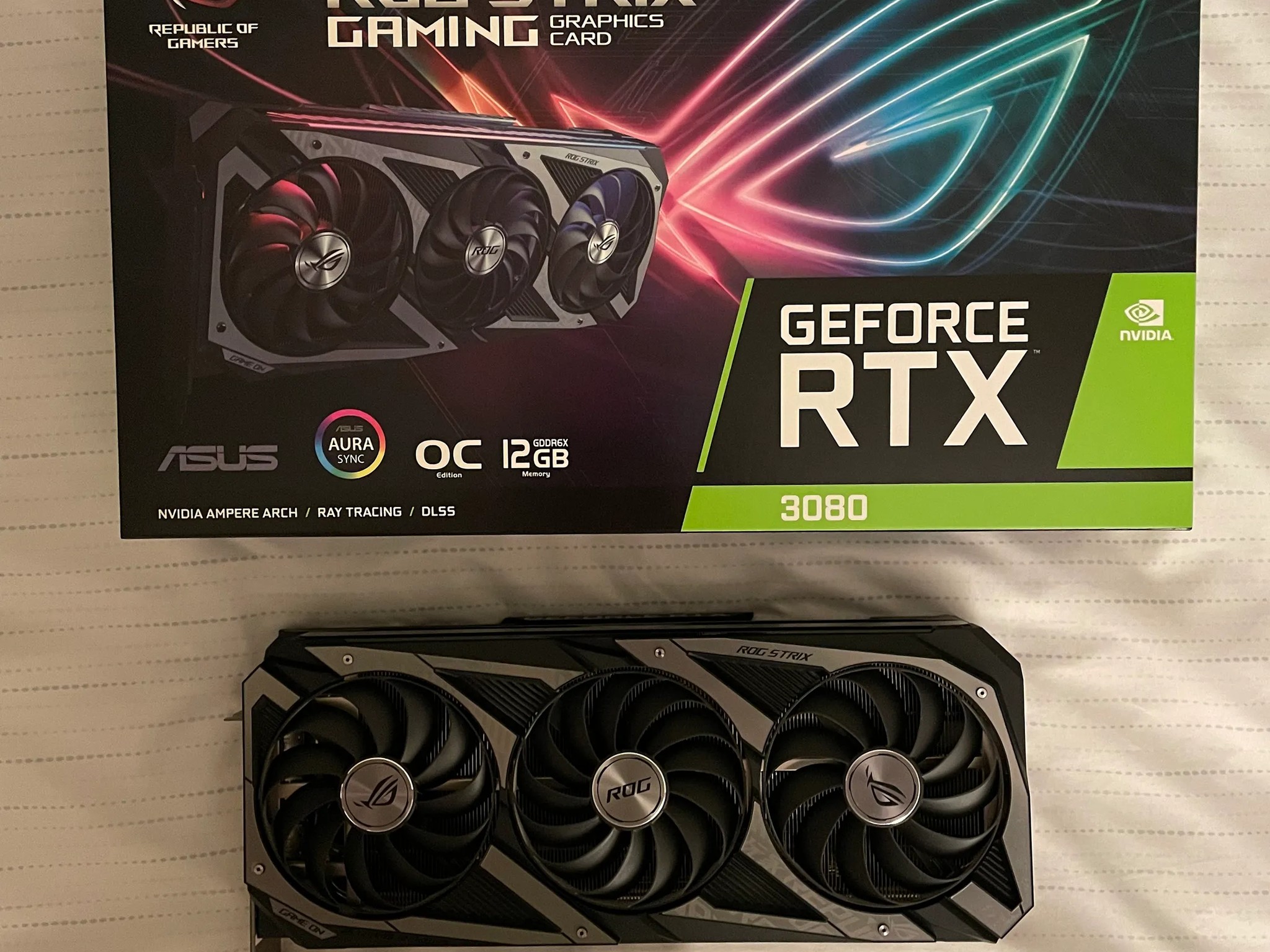 ASUS ROG Strix NVIDIA GeForce RTX 3080 12GB GDDR6X OC Graphics Card Triple Fan