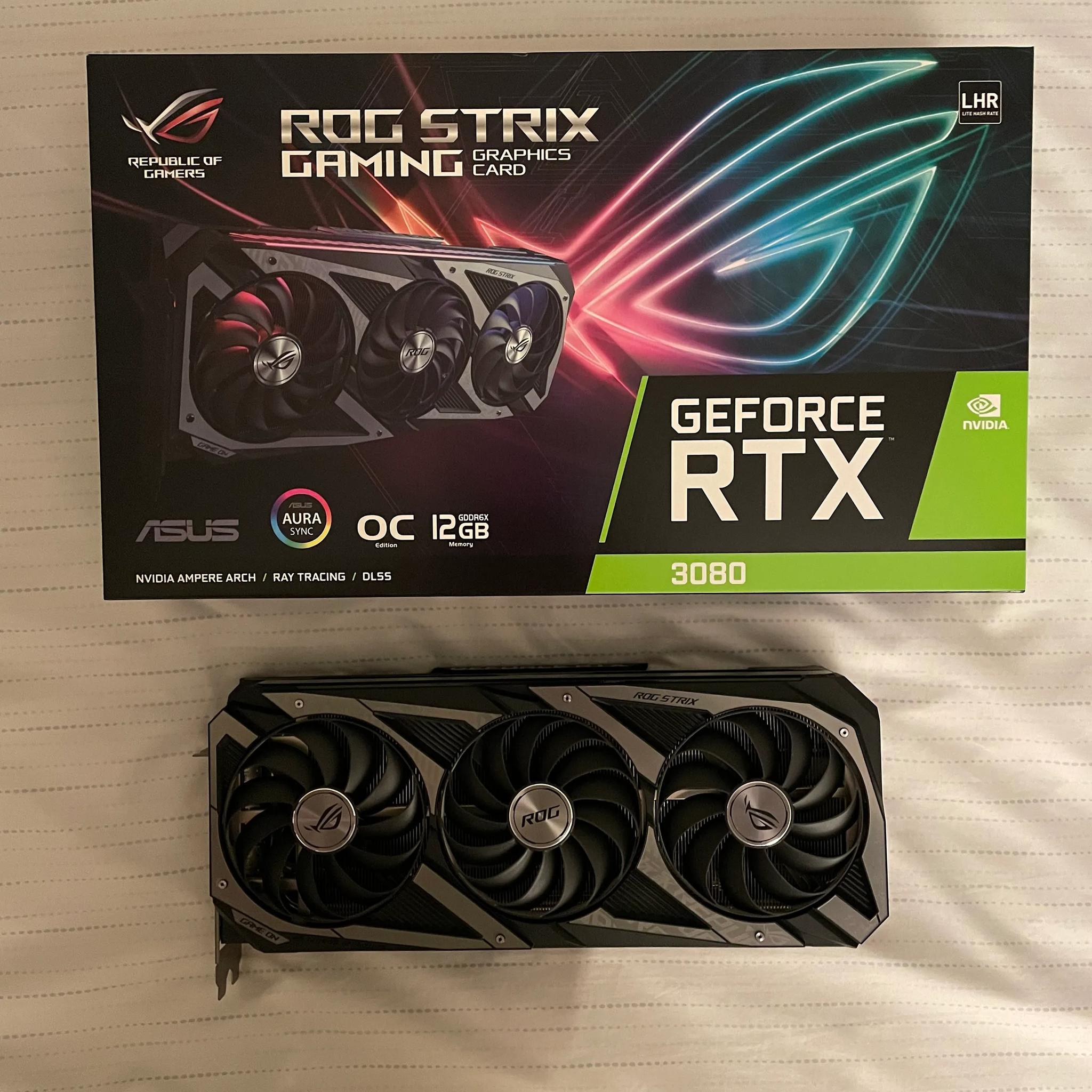 ASUS ROG Strix NVIDIA GeForce RTX 3080 12GB GDDR6X OC Graphics Card Triple Fan