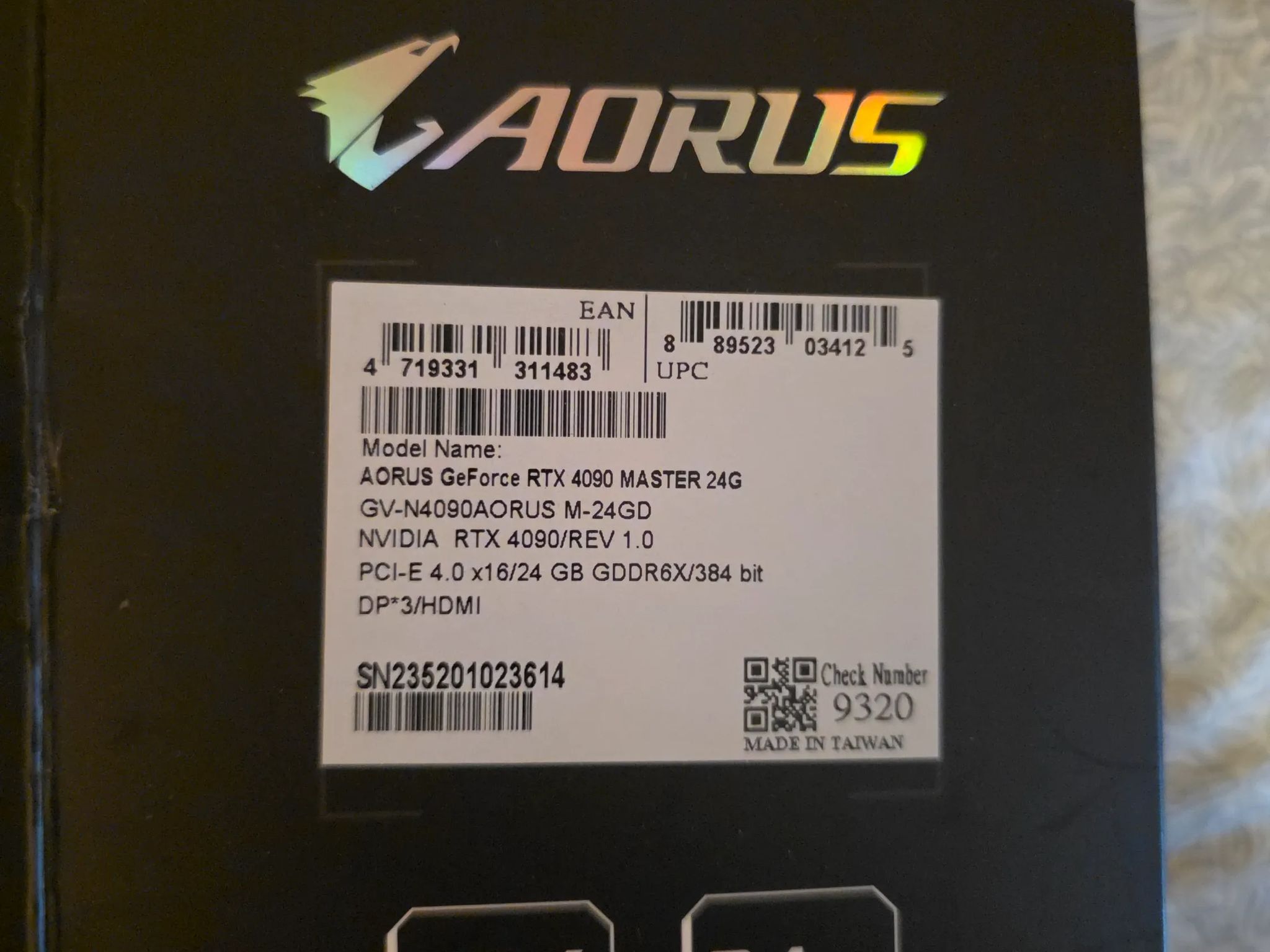 Gigabyte Aorus RTX 4090 Master