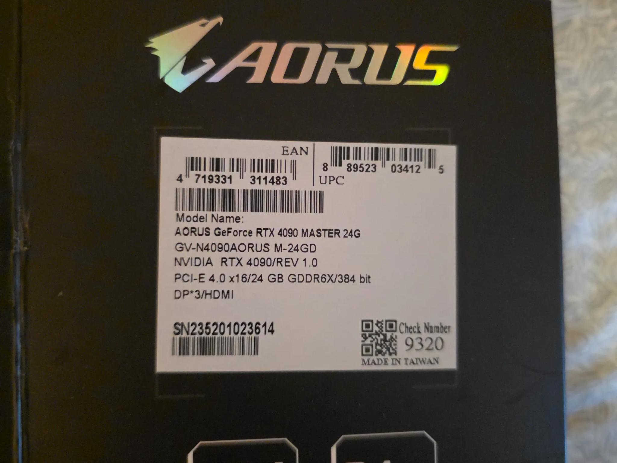 Gigabyte Aorus RTX 4090 Master