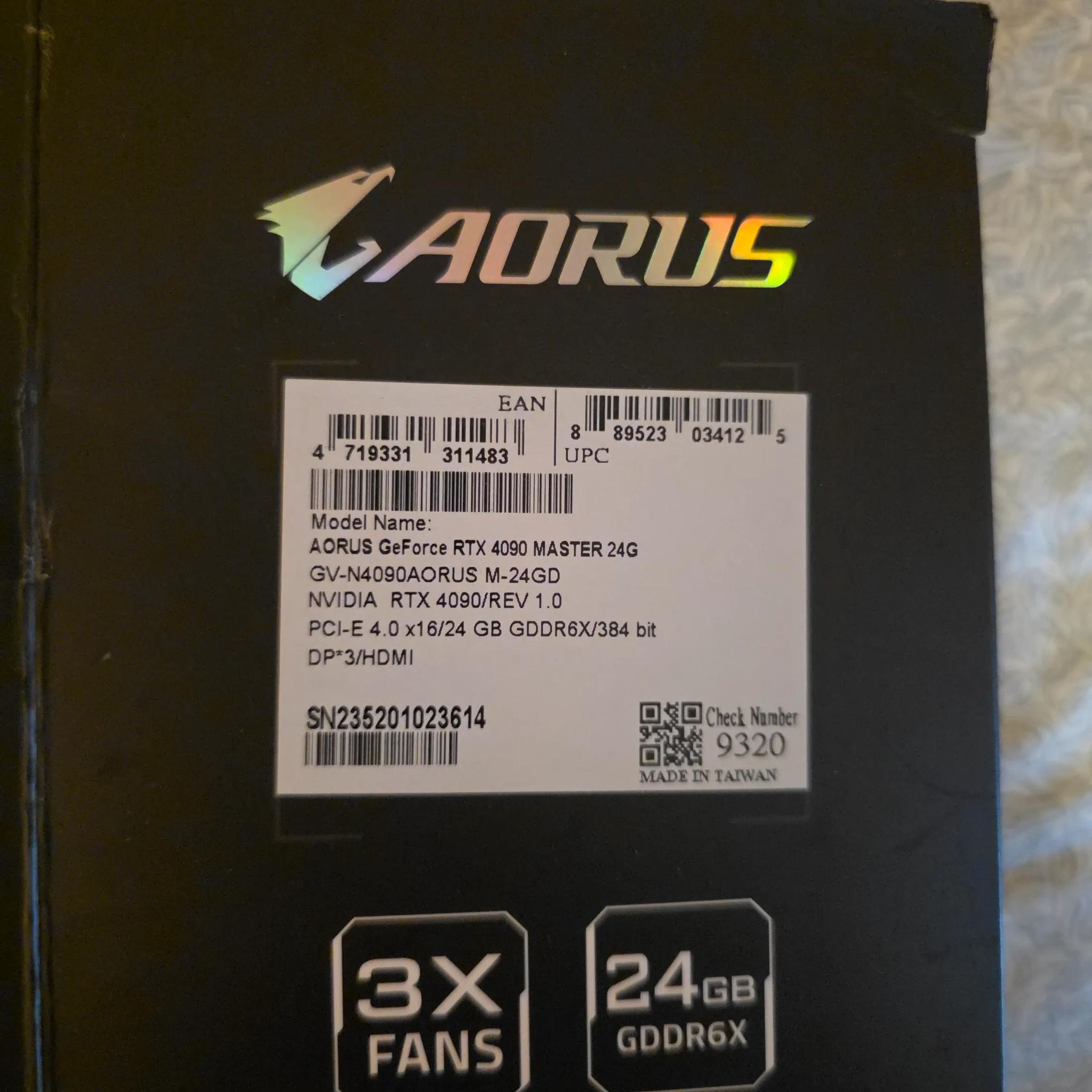 Gigabyte Aorus RTX 4090 Master