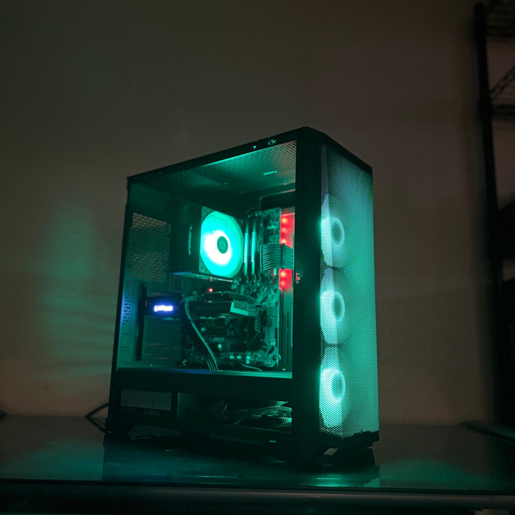 Black RGB Gaming PC |Ryzen 5 3600|RTX 3060 Ti|16GB RAM|1TB SSD|