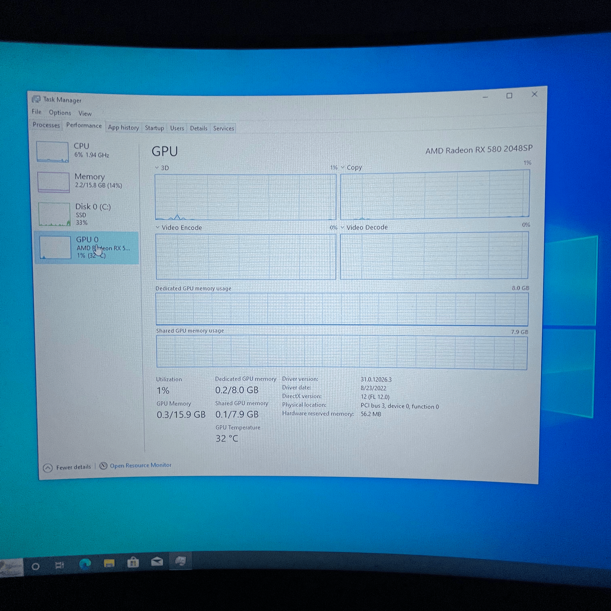 Rx 580 8gb Xeon E5-2640 V3 8core 16Thread