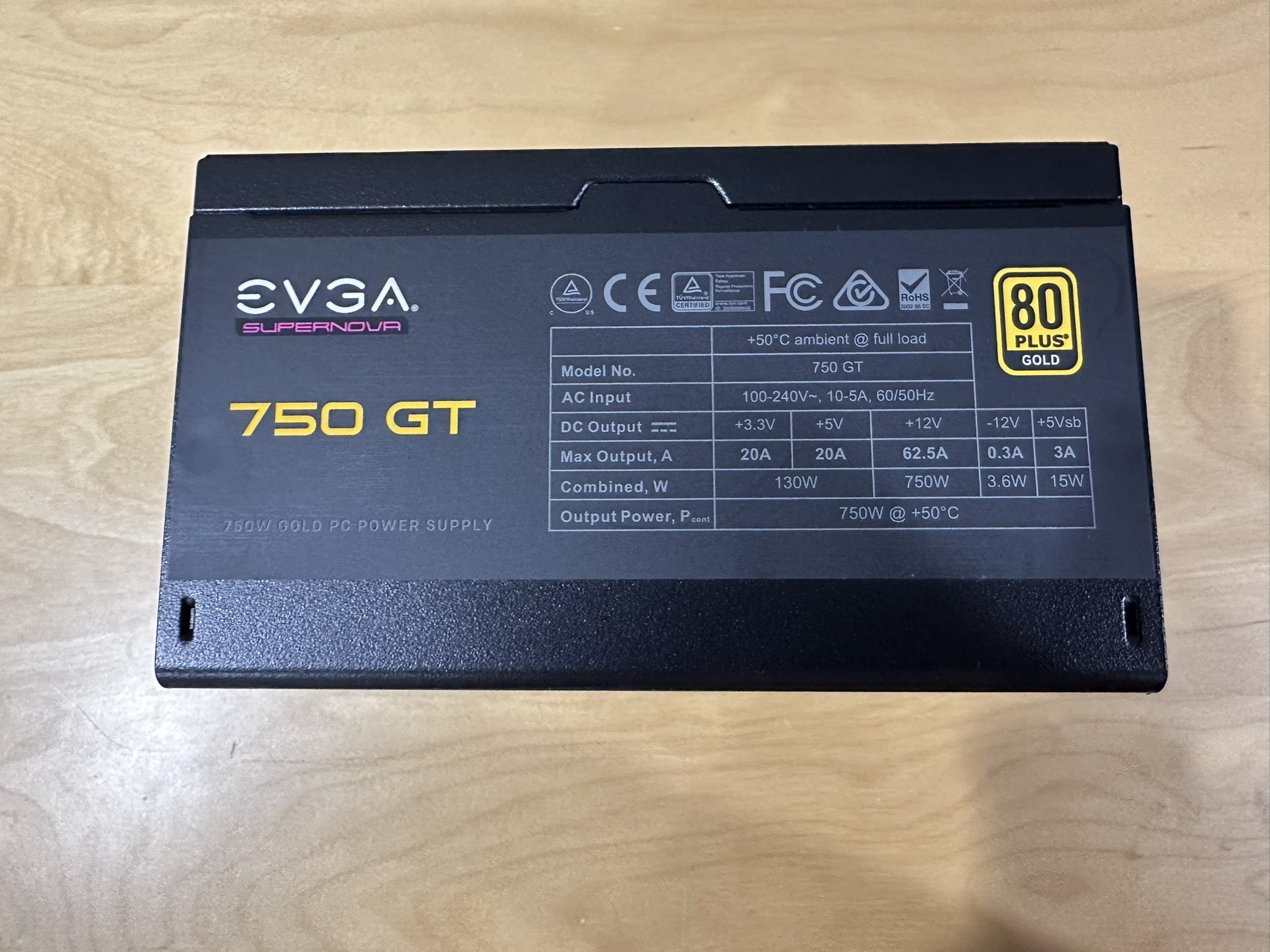 EVGA 750 GT 80+ Gold Fully Modular Power Supply