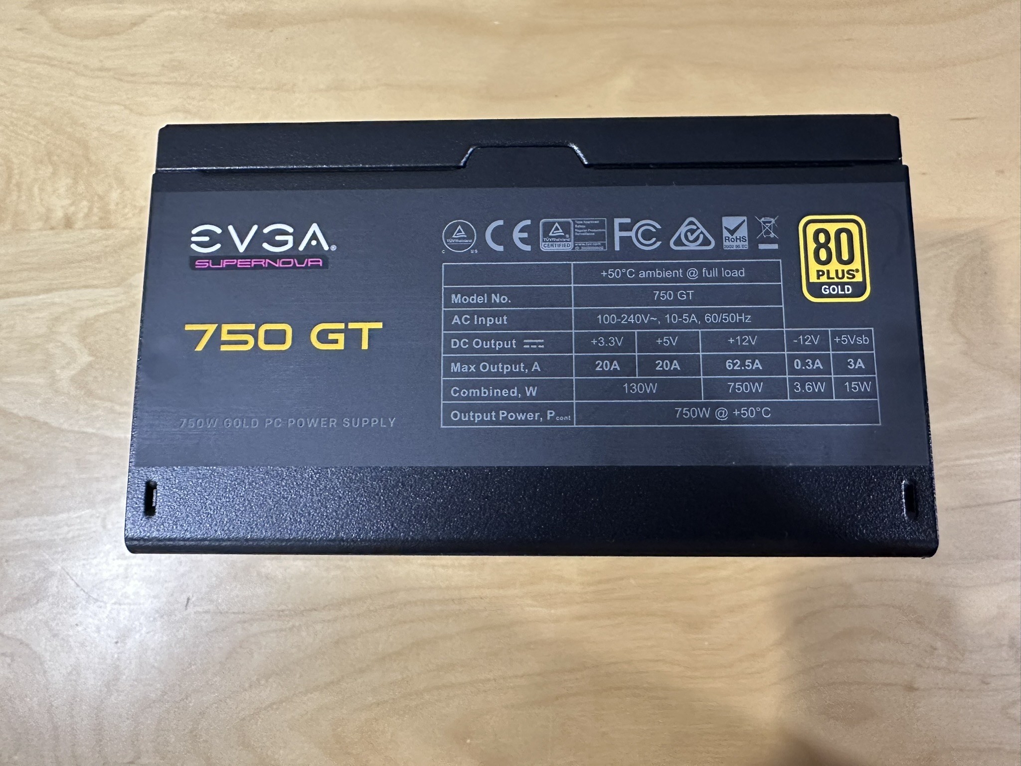 EVGA 750 GT 80+ Gold Fully Modular Power Supply