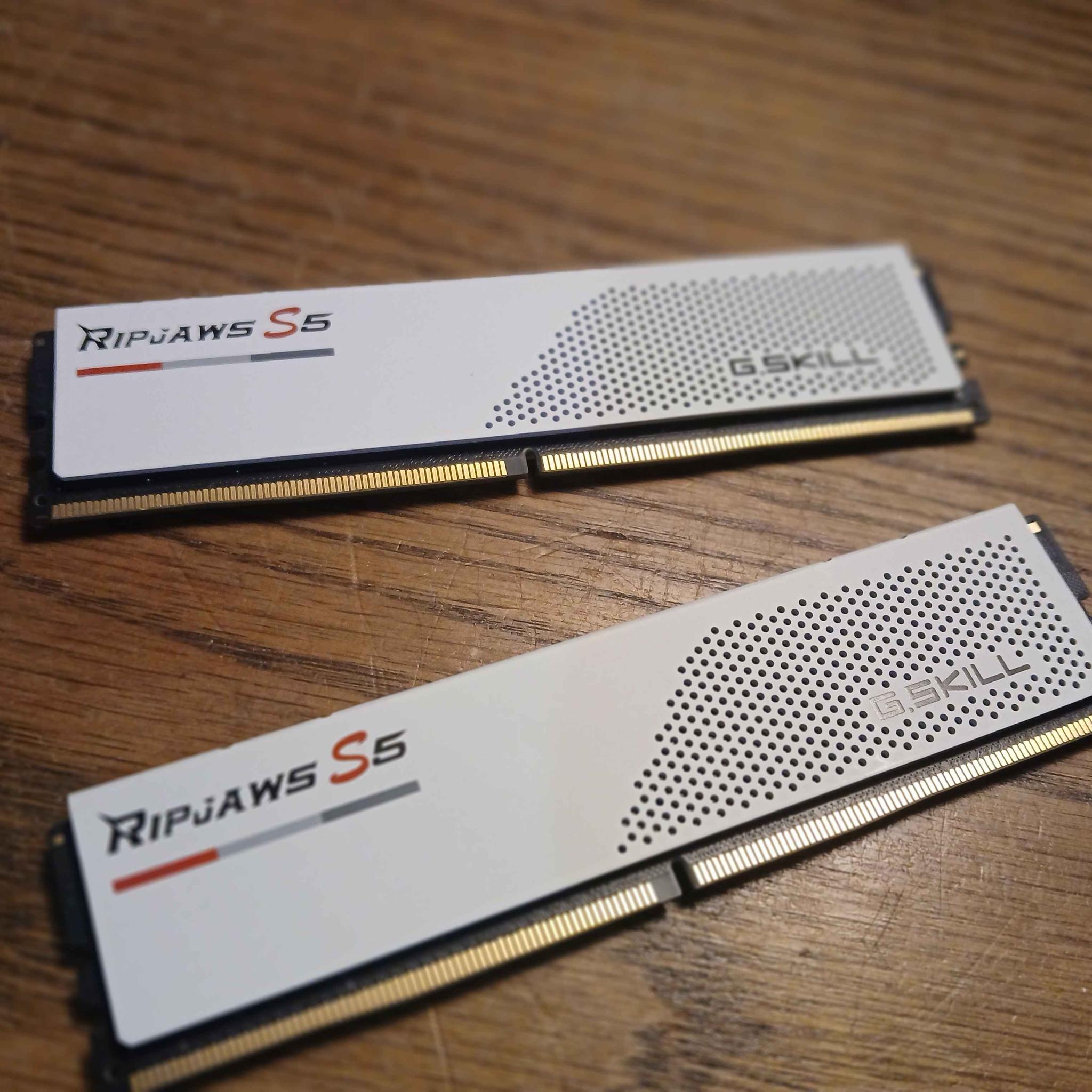 64GB CL32 (2x32gb) DDR5-6000 White G-Skill Ripjaws S5 DDR5 RAM