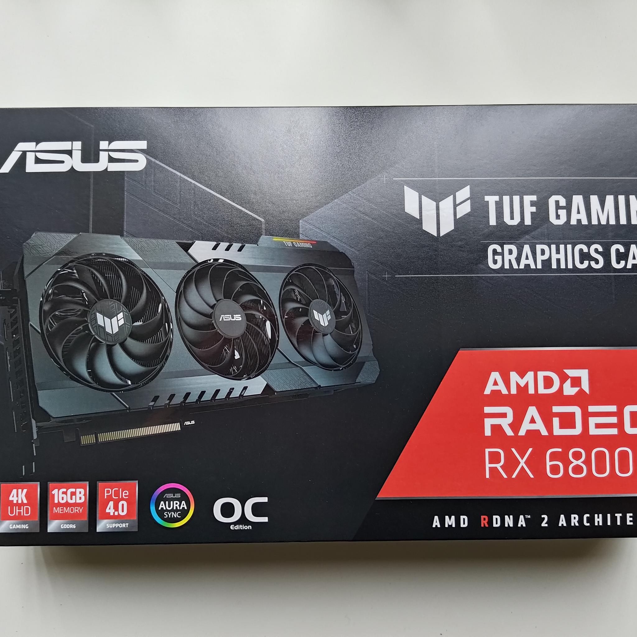 Like new ASUS TUF Gaming Radeon RX 6800 O16G OC D6 16GB