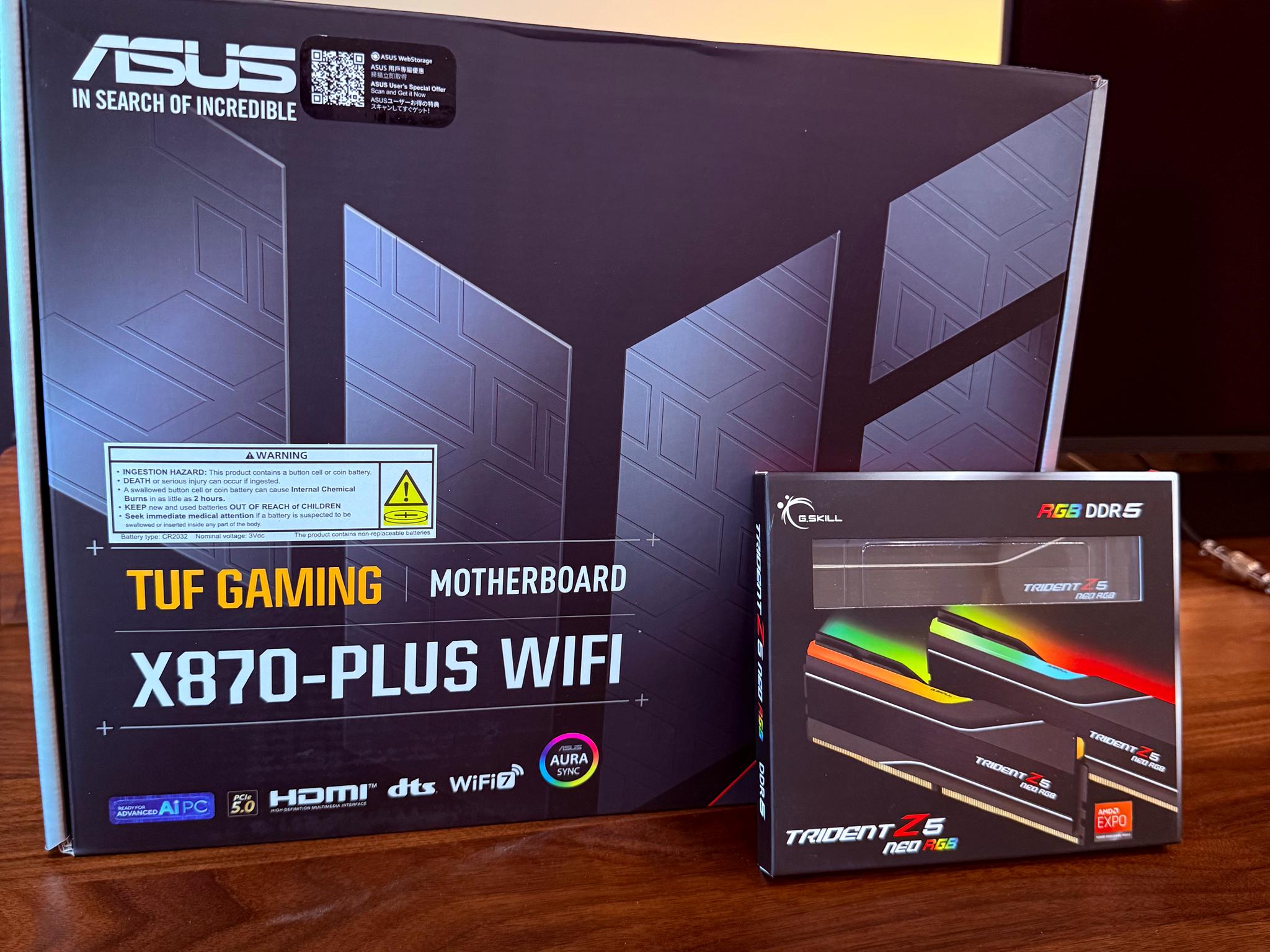 ASUS X870 + G.SKILL 32GB DDR5 Bundle
