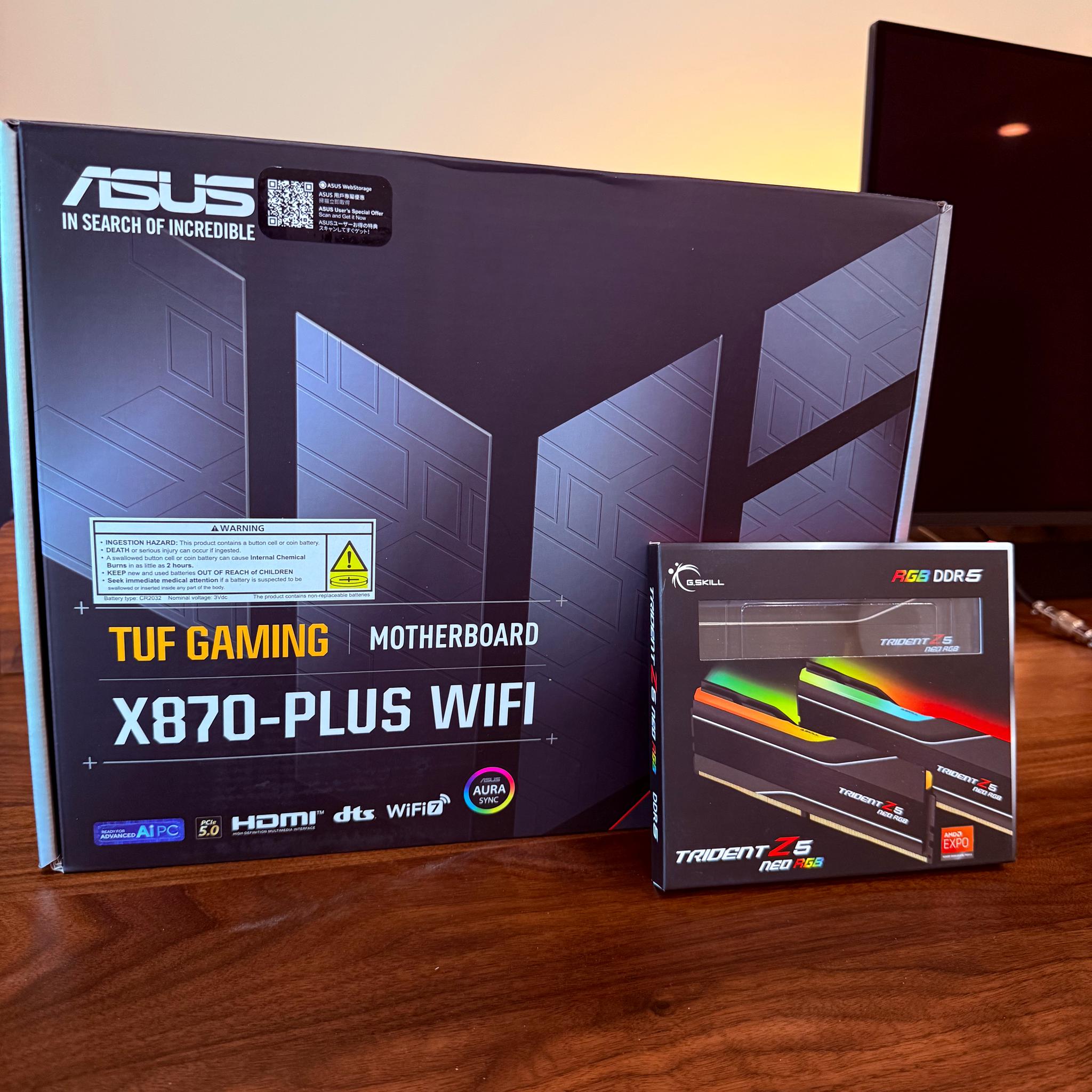 ASUS X870 + G.SKILL 32GB DDR5 Bundle