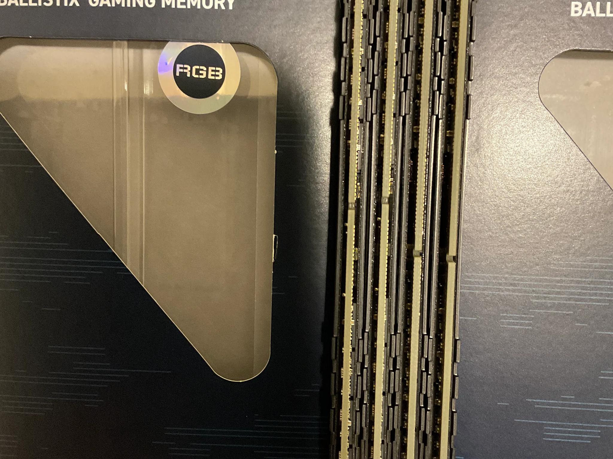 Crucial Ballistix 64GB DDR4-3600 RAM (2 kits of 64GB each, RGB variant)