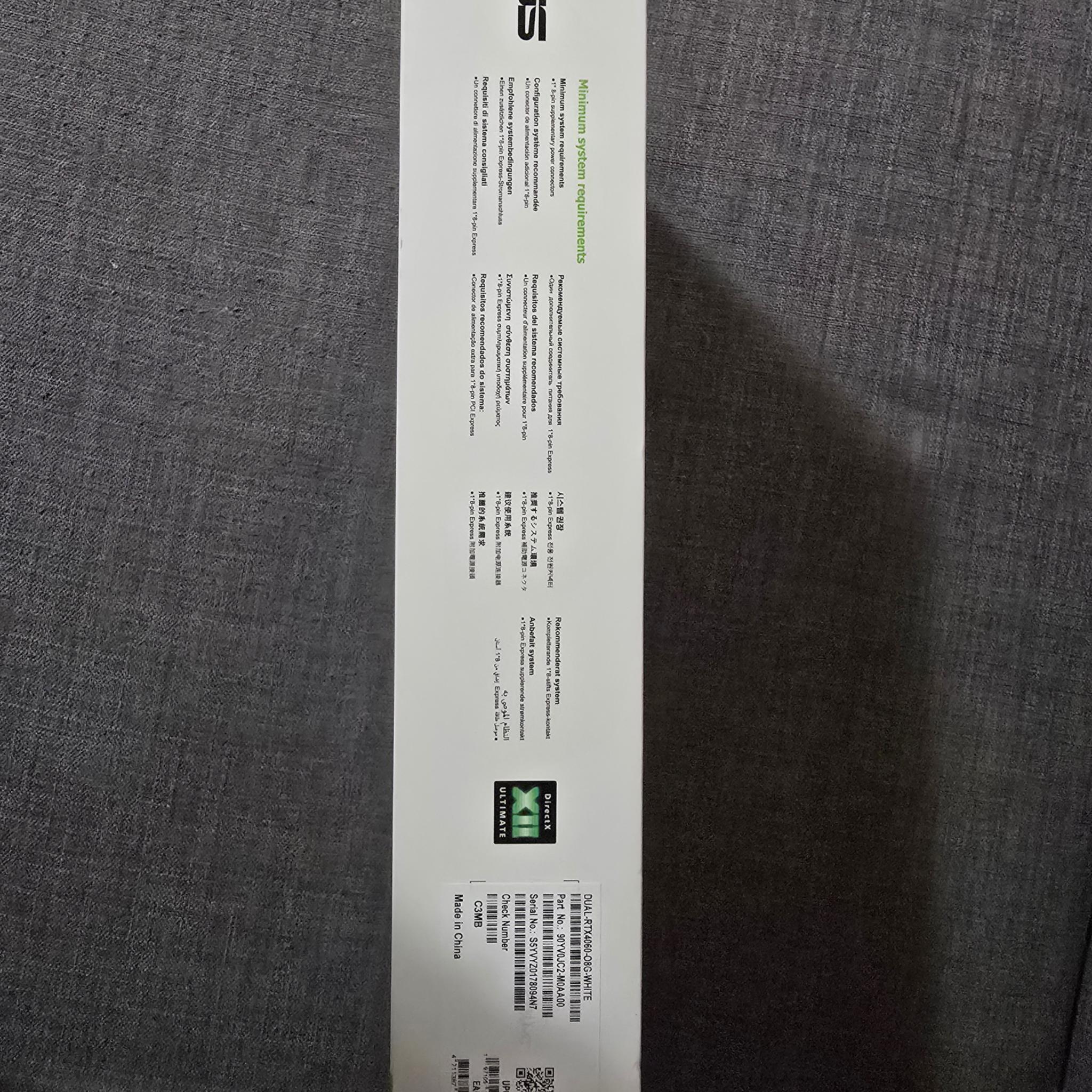 ASUS Dual GeForce RTX™ 4060 OC White Edition 8GB GDDR6 (NEW