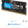 Crucial 16GB SO-DIMM DDR5 5600