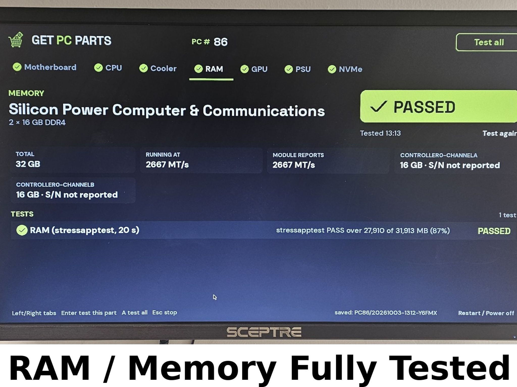 32GB DDR4 (2x16GB) CL16 3200MT/s Silicon Power