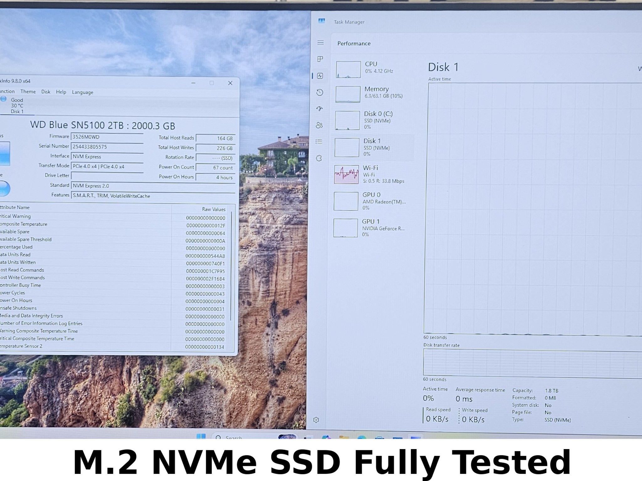 2TB NVMe M.2-316 SSD Gen 4 WD Blue SN5100