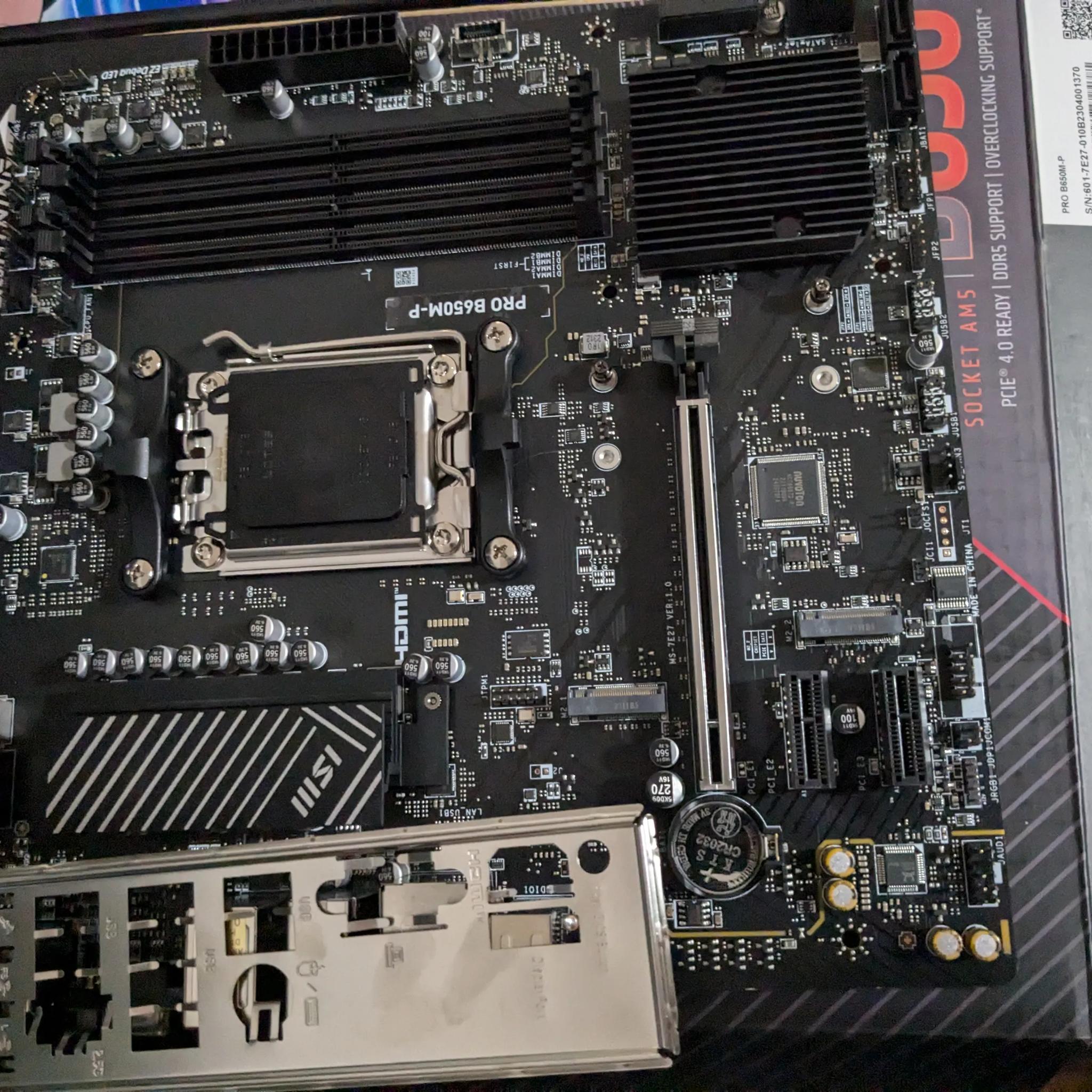 MSI B650-P Matx Ryzen 7000 series motherboard