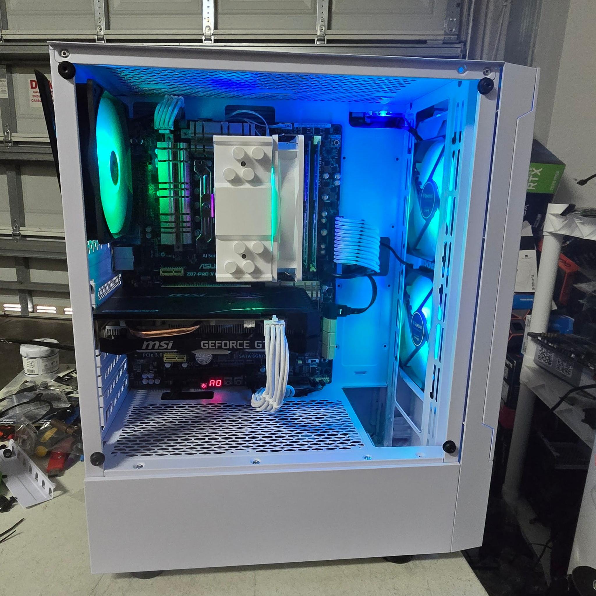 White 1080p Gaming PC – GTX 1660 Super – i7 4770K 4.4GHz – 16GB RAM – 512gb SSD – WiFi