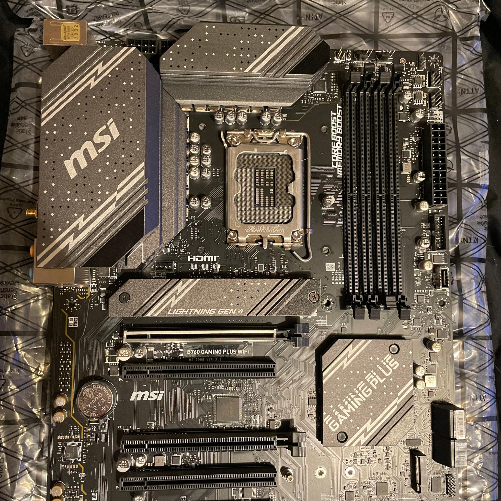 Crucial Pro 64gb ddr5 ram + Msi B760 gaming plus wifi  ddr5 motherboard.