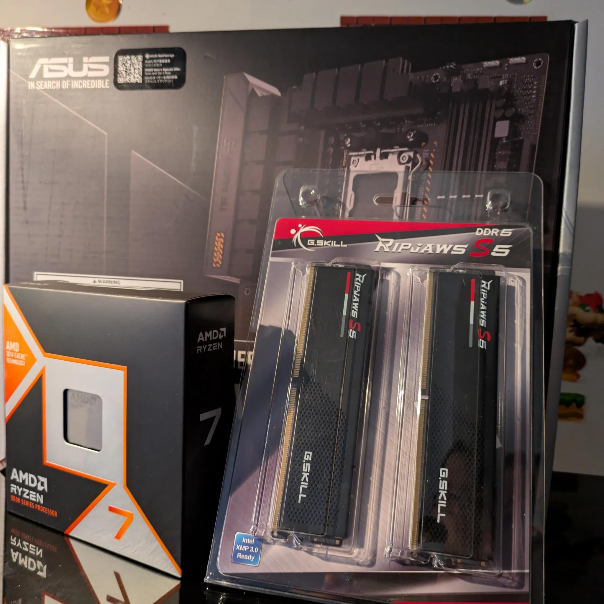 🔥🔥BNIB Ryzen 7 9800X3D Processor|ASUS TUF Gaming B650-PLUS WiFi|32GB G. Skill Ripjaws S5 DDR5-6000🔥🔥