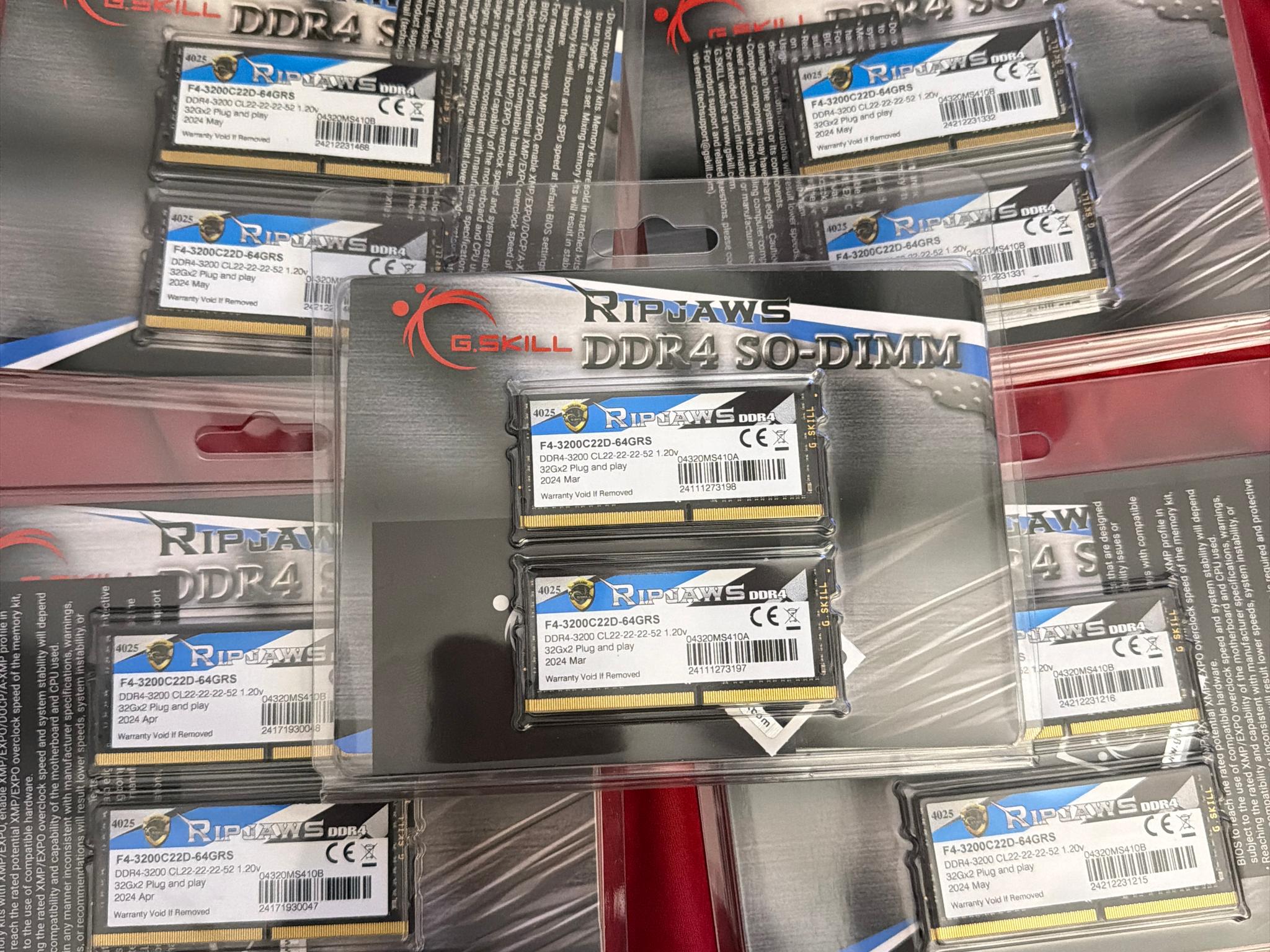 G.Skill RIPJAWS 64GB DDR4 3200 Dual Channel Kit 32GBx2 NIB