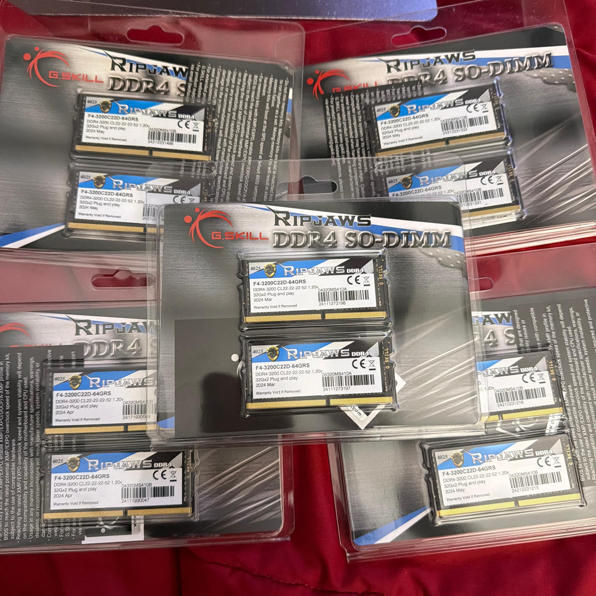 G.Skill RIPJAWS 64GB DDR4 3200 Dual Channel Kit 32GBx2 NIB
