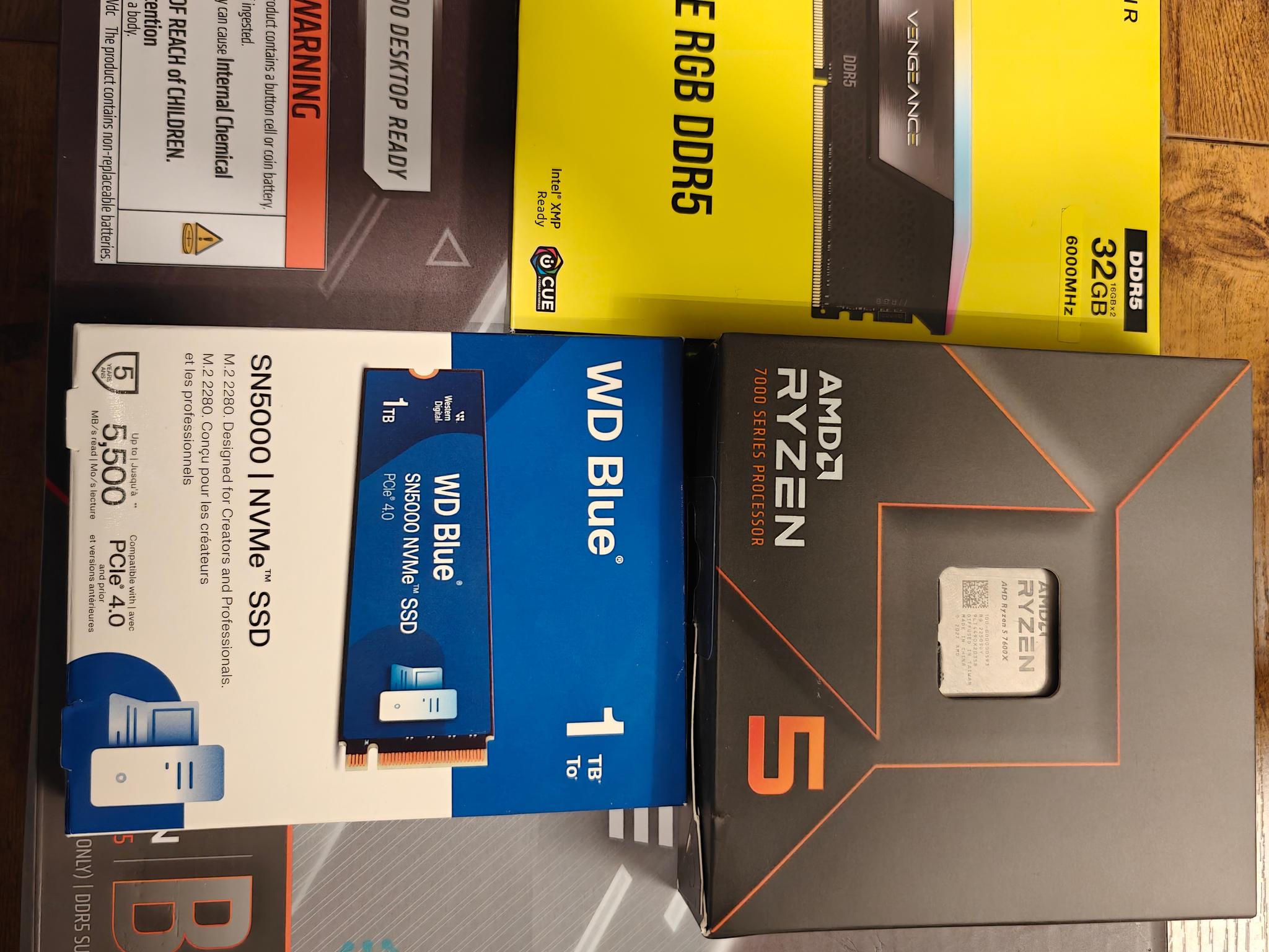 High-End AM5 PC Bundle - Ryzen 7600X, B850 WiFi, 32GB RGB RAM, 1TB Gen 4 SSD