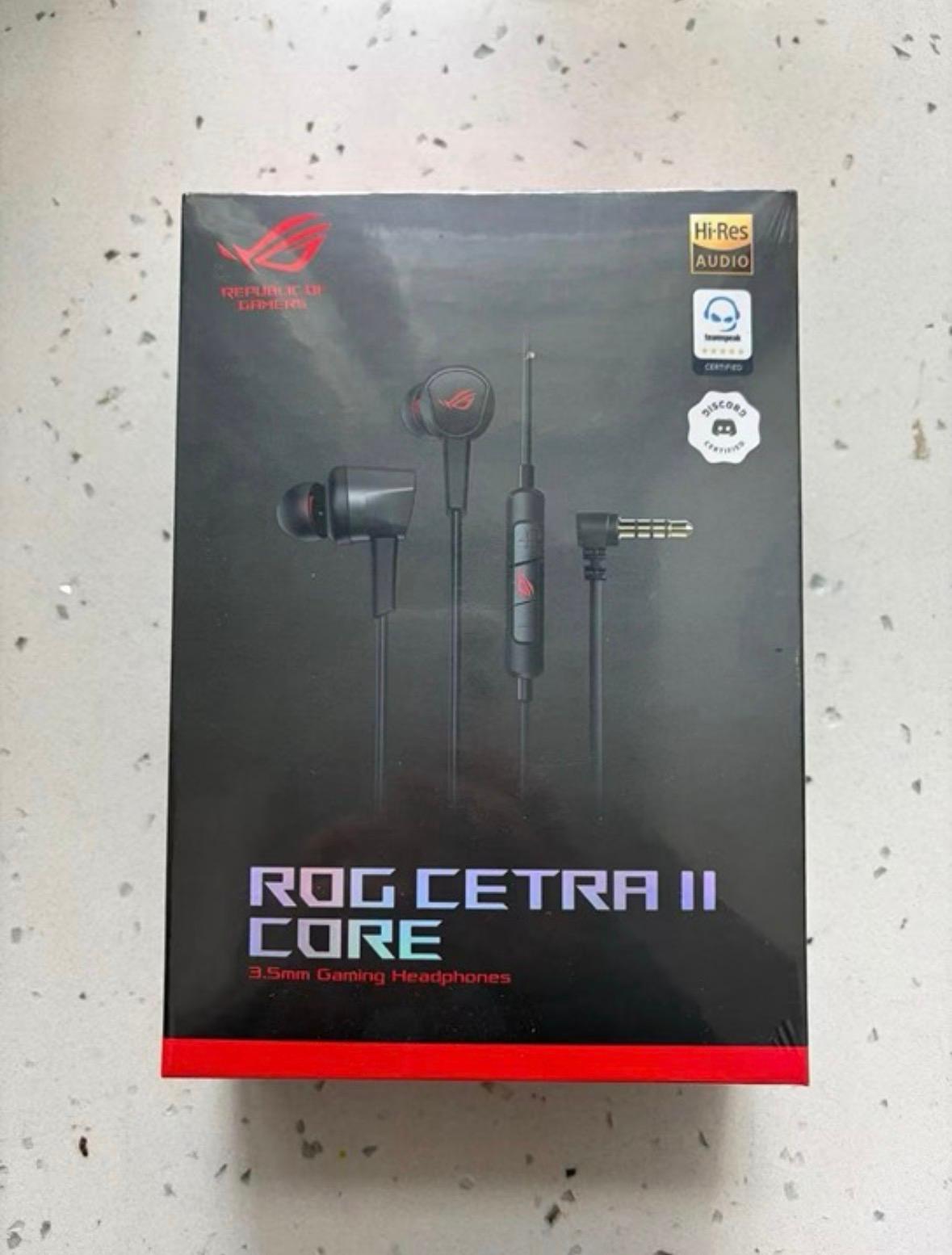 ASUS ROG Cetra II Core 3.5mm in-Ear Gaming Headphones (Black)