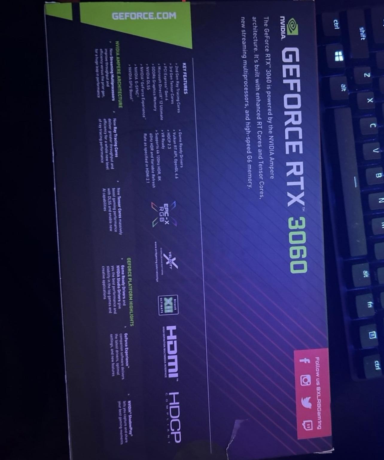 PNY XLR8 Geforce 3060 12 GB VRAM