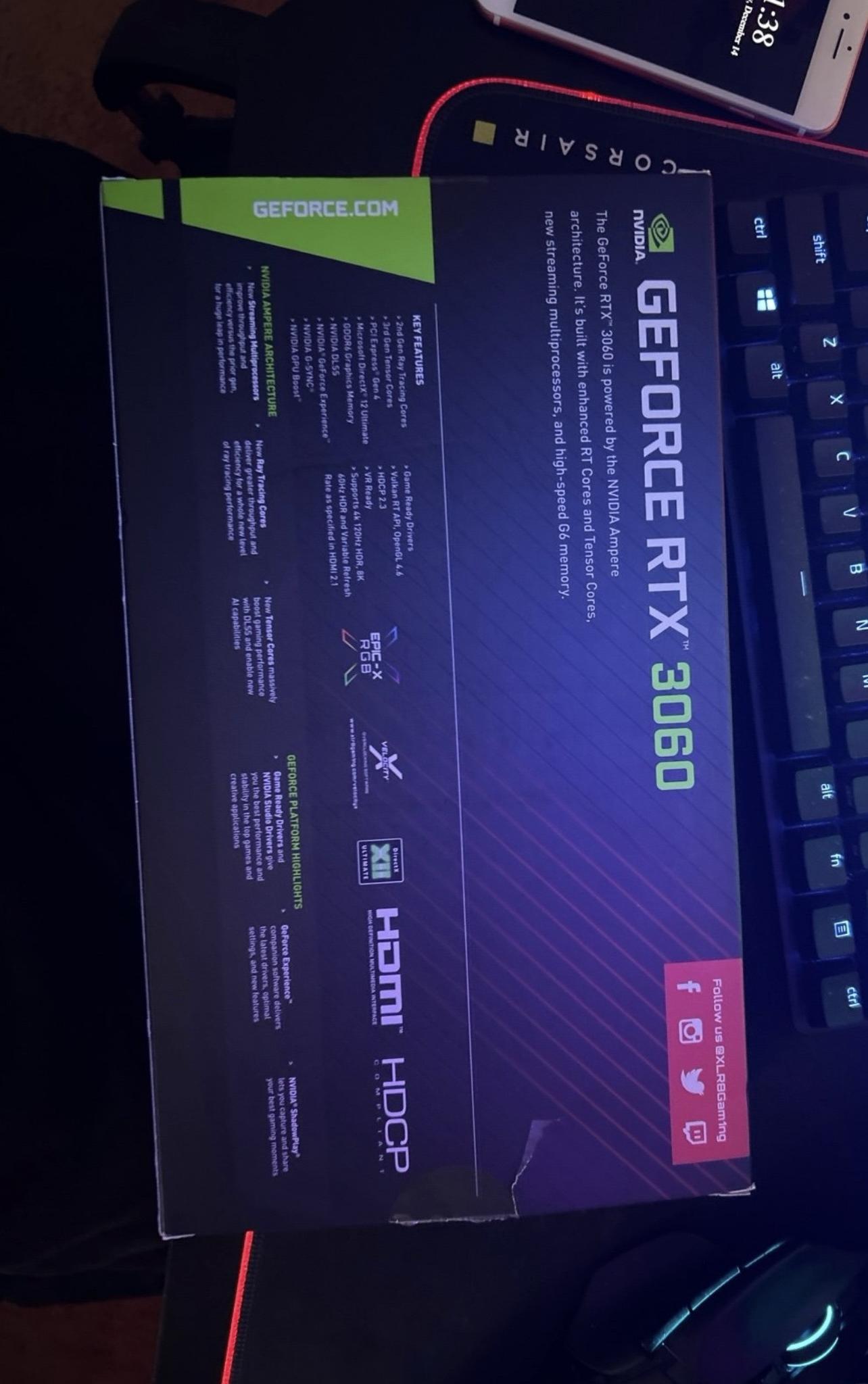 PNY XLR8 Geforce 3060 12 GB VRAM