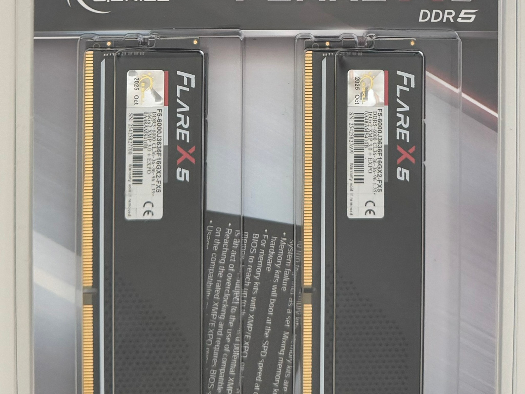ASUS TUF GAMING B850-E WIFI AMD AM5 ATX Motherboard + G.Skill Flare X5 32GB (2x16GB) DDR5-6000 Combo