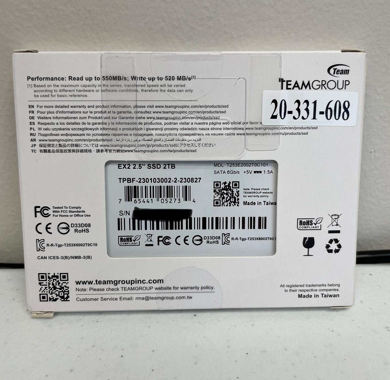 NEW TeamGroup 2TB EX2