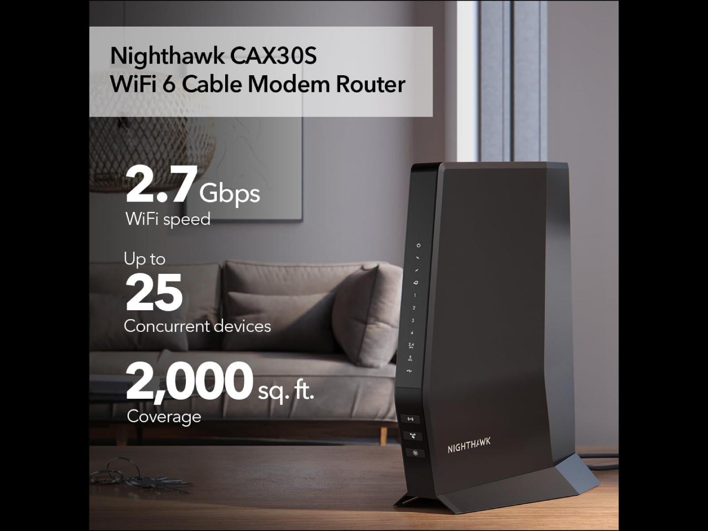 NETGEAR Nighthawk Modem Router Combo (CAX30S)