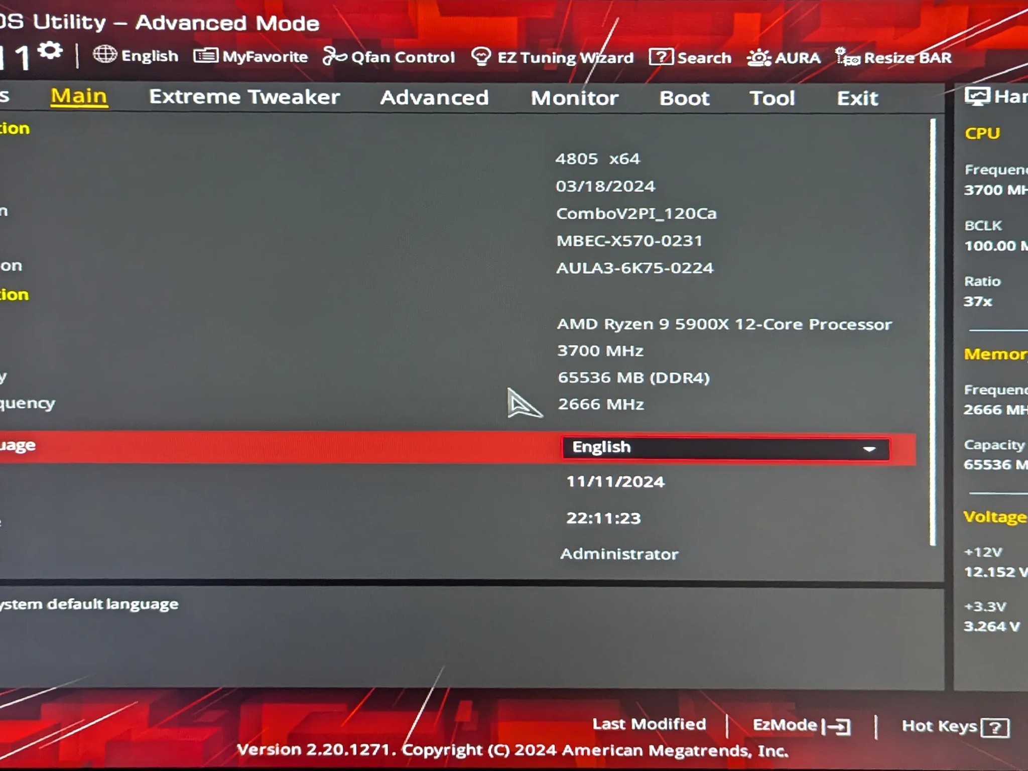 ASUS ROG Crosshair VIII Hero X570 ATX Motherboard