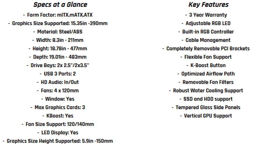 NEW EVGA DG-77 Matte Black Mid-Tower Gaming Case, Tempered Glass, Vertical GPU Mount, RGB, & K-Boost