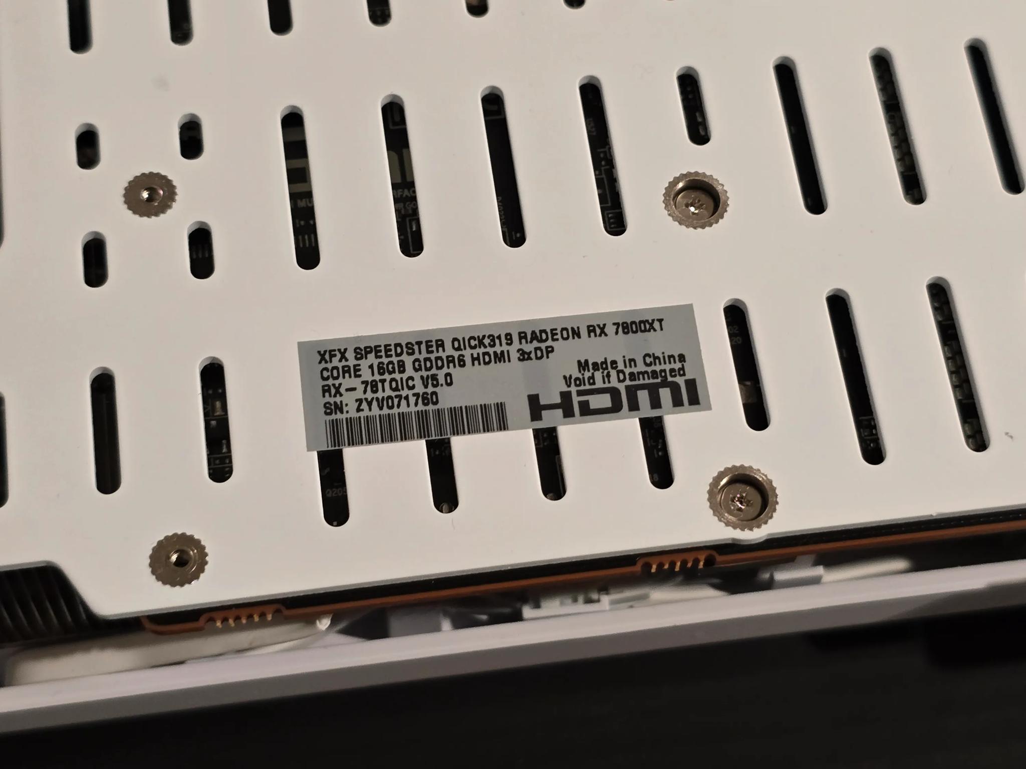 XFX Radeon RX 7800XT Quicksilver 319 White