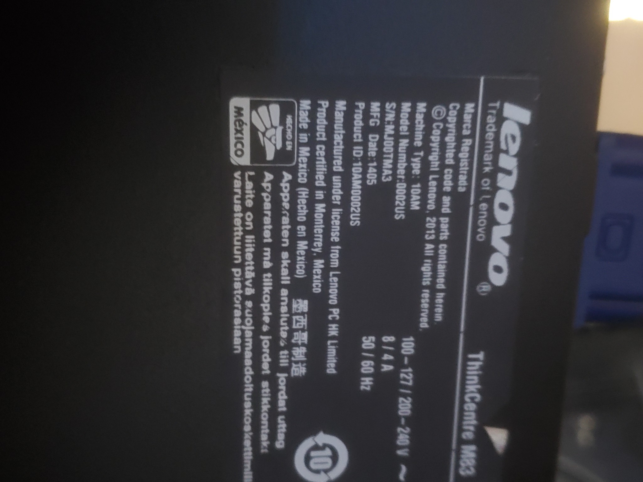 Lenovo Thinkcentre M83 SFF PC, Celeron G1840 2C/2T, 8Gb RAM, 1Tb HDD, iGPU