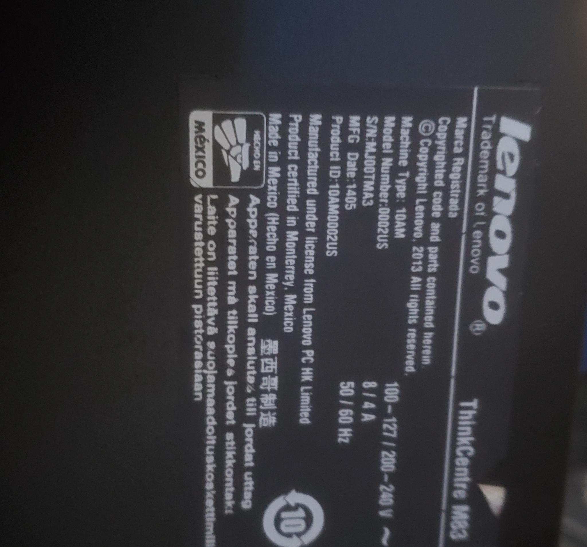 Lenovo Thinkcentre M83 SFF PC Win11 Celeron G1840 8Gb 1TB HDD