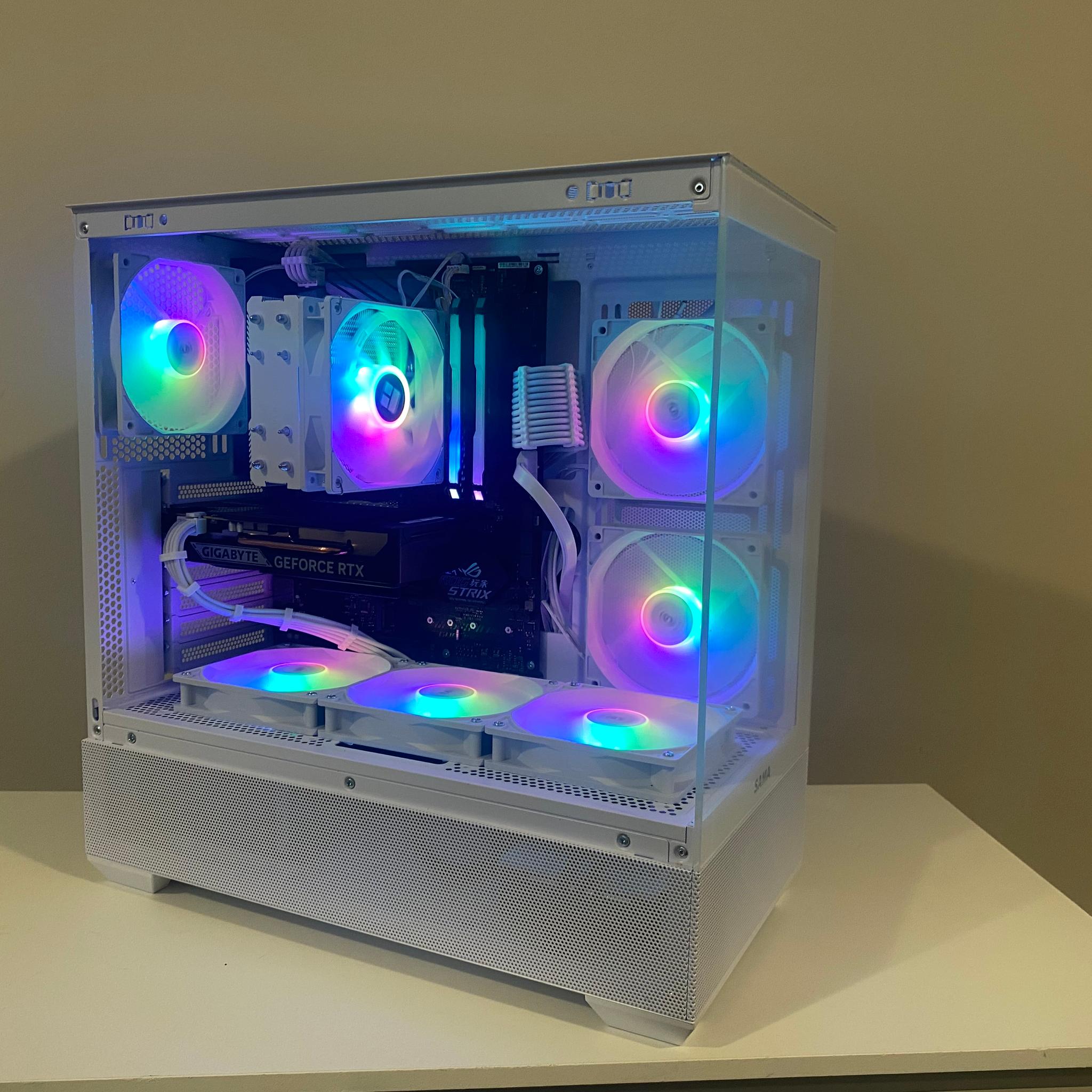 White RGB Gaming PC | Ryzen 7 3700X | RTX 5050 8GB | 16GB RGB | 500GB M.2 SSD