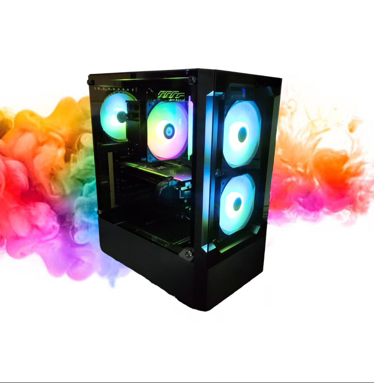 SALE: RX 6600 XT + Ryzen 5 + 16GB RGB RAM + 512GB SSD Storage + 4 RGB Fans ( Black RGB Gaming PC )