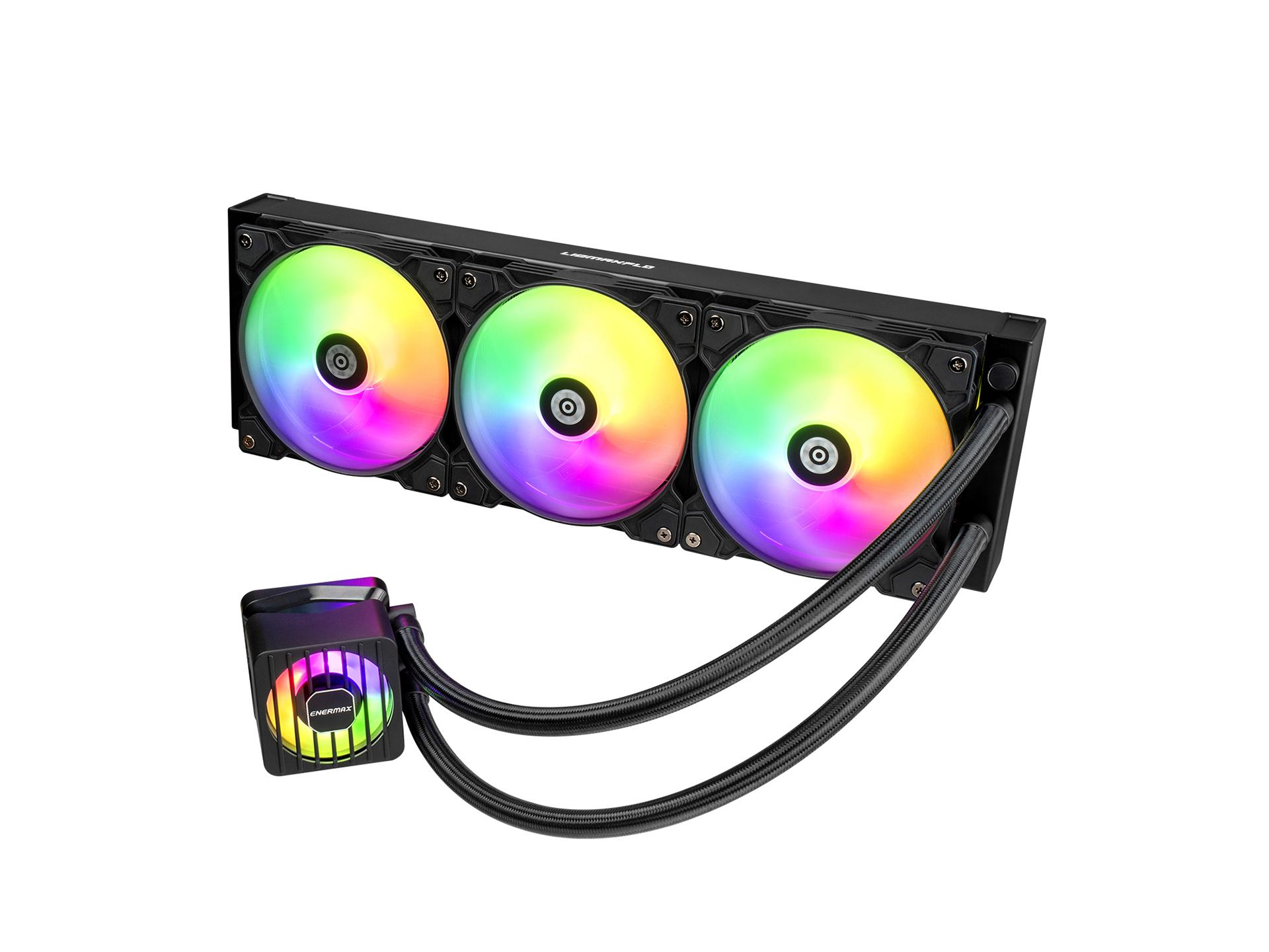 ENERMAX LIQMAXFLO 360 ARGB AIO CPU Liquid Cooler - 60mm VRM Fan - 400W TDP - 38mm Thick Radiator