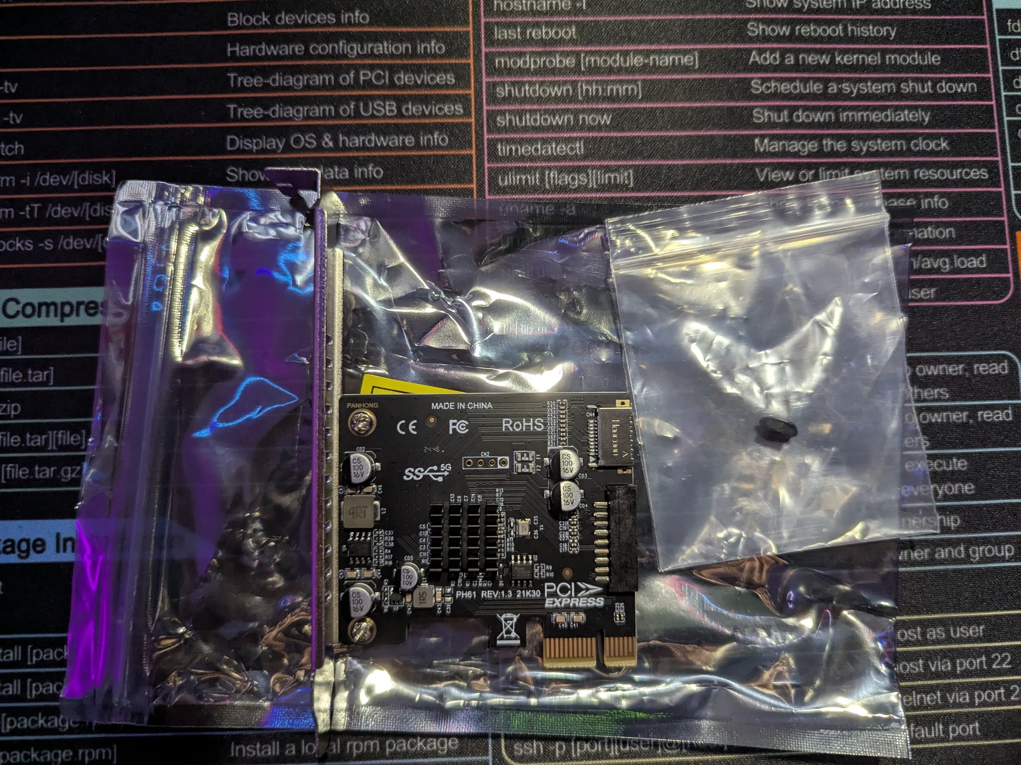 PCI-E To USB 3.0 PCIE Expansion Controller Card 19PIN PCI-E 1 To USB 3.0 Hub Splitter Expansion Card