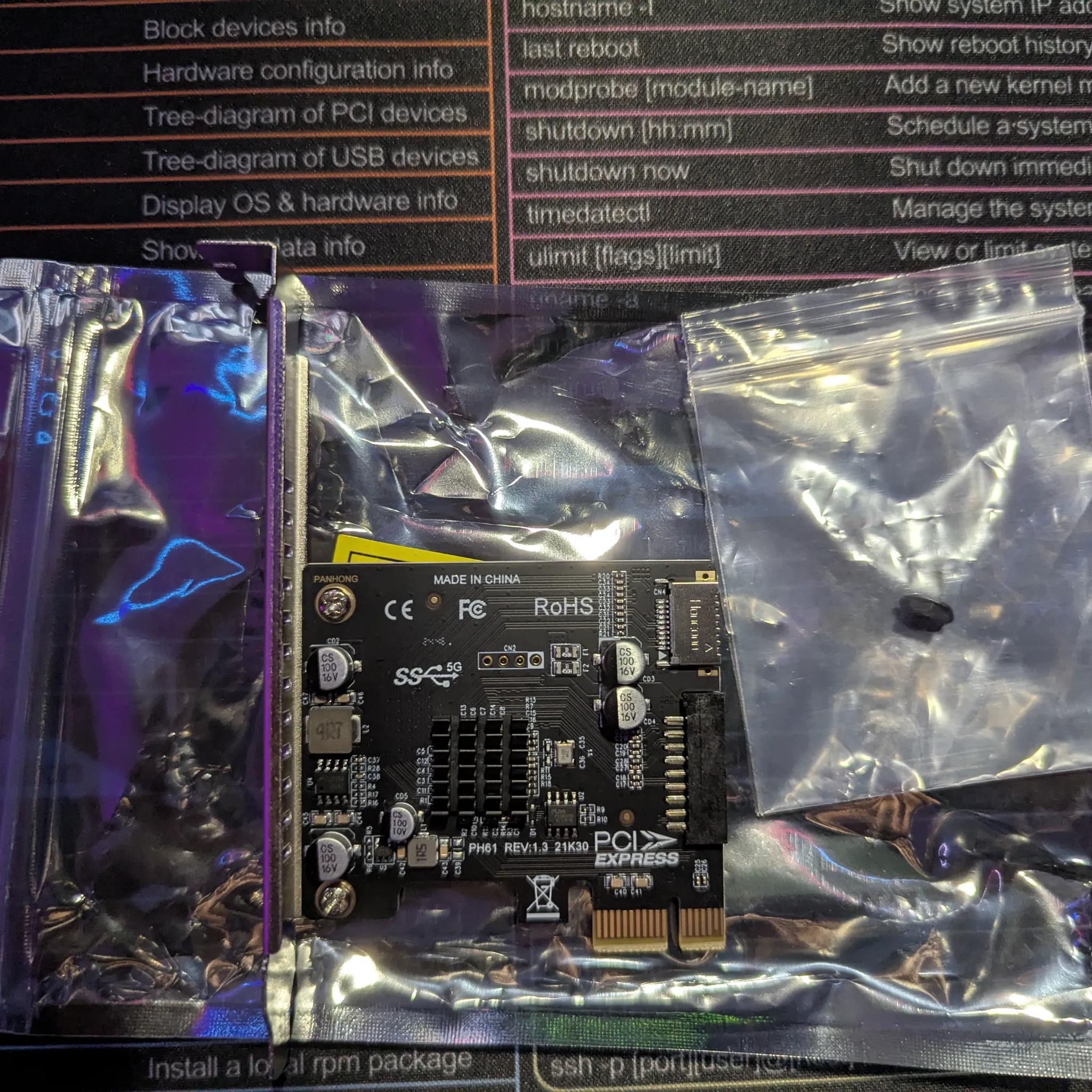 PCI-E To USB 3.0 PCIE Expansion Controller Card 19PIN PCI-E 1 To USB 3.0 Hub Splitter Expansion Card