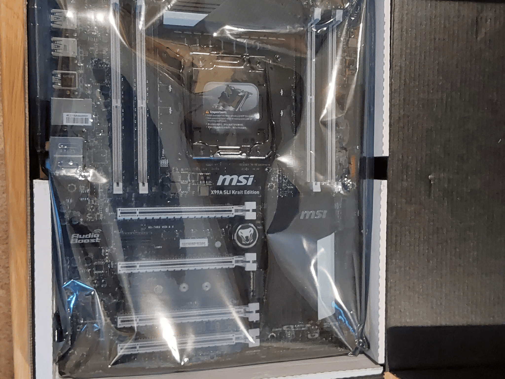MSI Intel X99A SLI KRAIT Edition Motherboard (LGA 2011-3 socket). “Open-box”, in original retail box