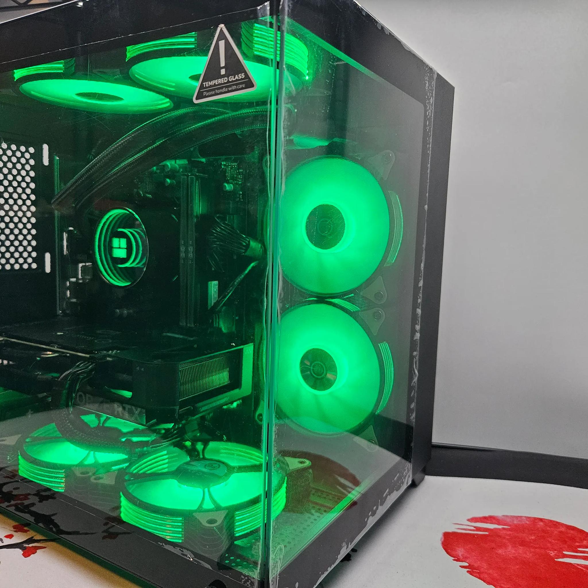 Dark Side Liquid cooled Rig Ryzen 5 5600 / 16GB RAM / 1TB SSD / RTX 4060 **DENTSALE**