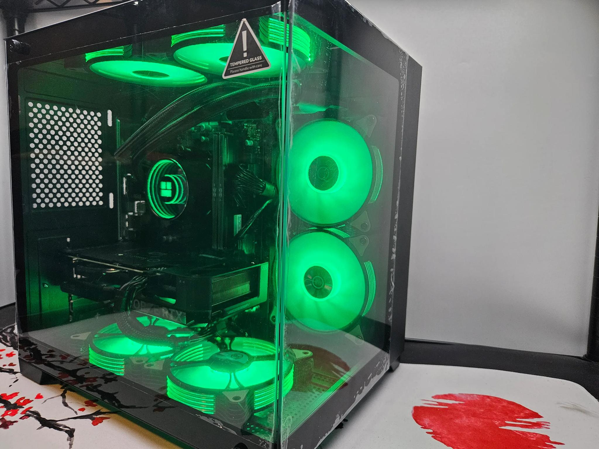 Dark Side Liquid cooled Rig Ryzen 5 5600 / 16GB RAM / 1TB SSD / RTX 4060 **DENTSALE**
